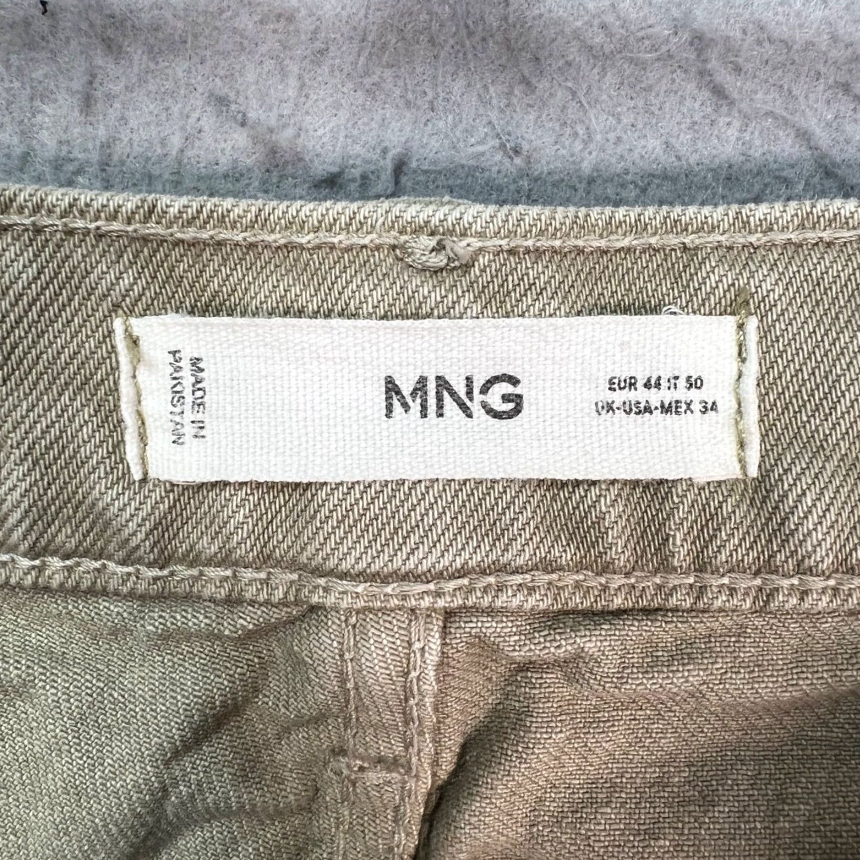 Mango Mango Mens Pants Beige Slim Tapered Leg Cotton Blend Casual Flat Front 34 Inseam 28 Size US 34 / EU 50 - 3 Thumbnail