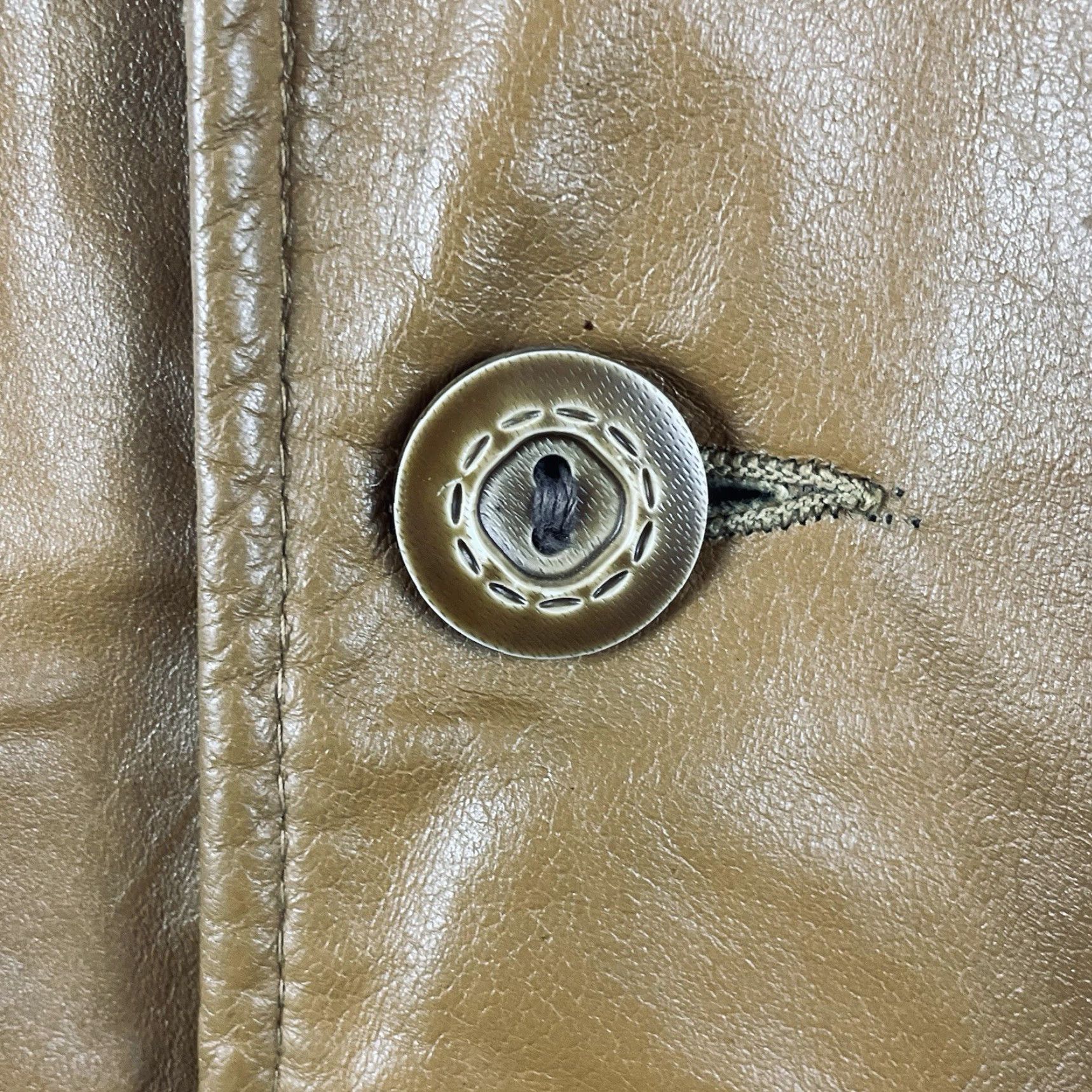 Schott Vtg Schott Bros. Leather Jacket 42 Car Coat Brown Button Removable Fur Lining Size US XS / EU 42 / 0 - 7 Thumbnail