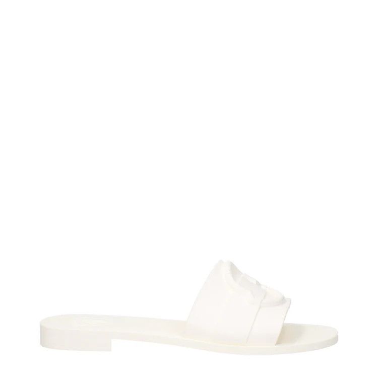 Moncler ob1o1e1124 Rubber Slippers in White Size US 10 / IT 40 - 1 Thumbnail