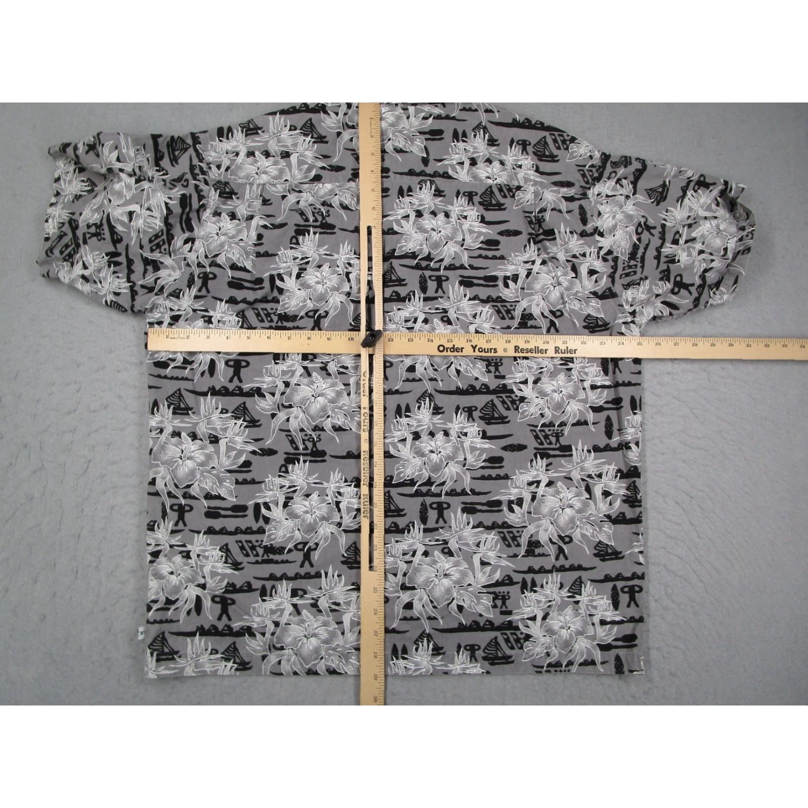 Vintage VINTAGE TC Hawaii Shirt Mens L Gray Floral Hawaiian Short Sleeve Made In USA Y2K Size US L / EU 52-54 / 3 - 7 Thumbnail