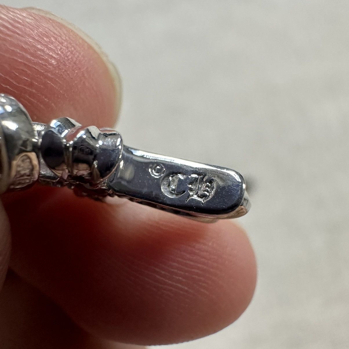 Chrome Hearts Chrome Hearts White Gold Babyfat with Pink Stone Size ONE SIZE - 5 Thumbnail