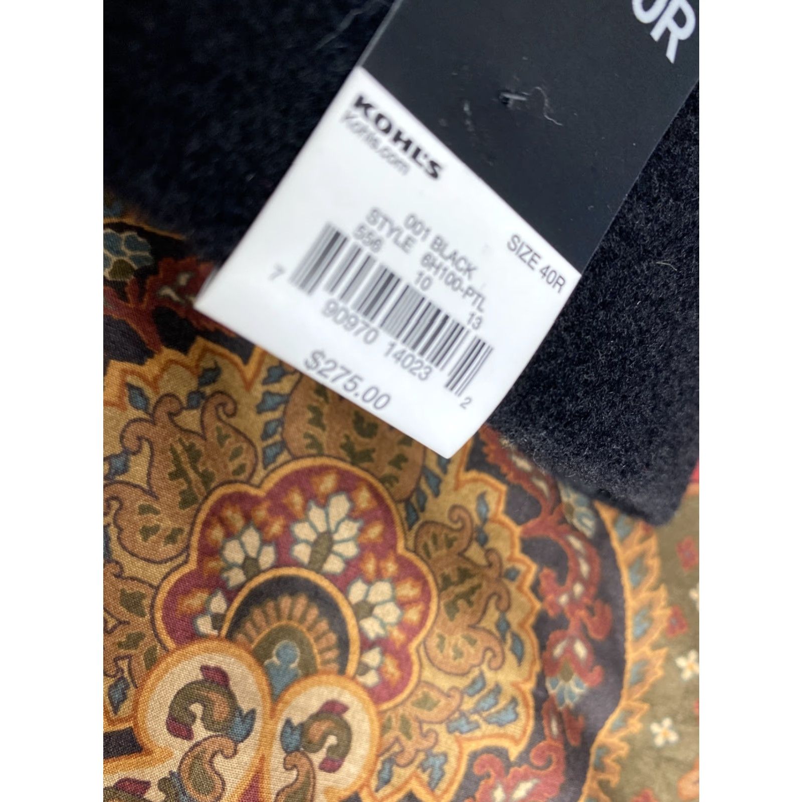 Apt. 9 APT 9 Jacket Mens sz 40 R Black Peacoat Brand New 275$ Size US XXS / EU 40 - 4 Thumbnail