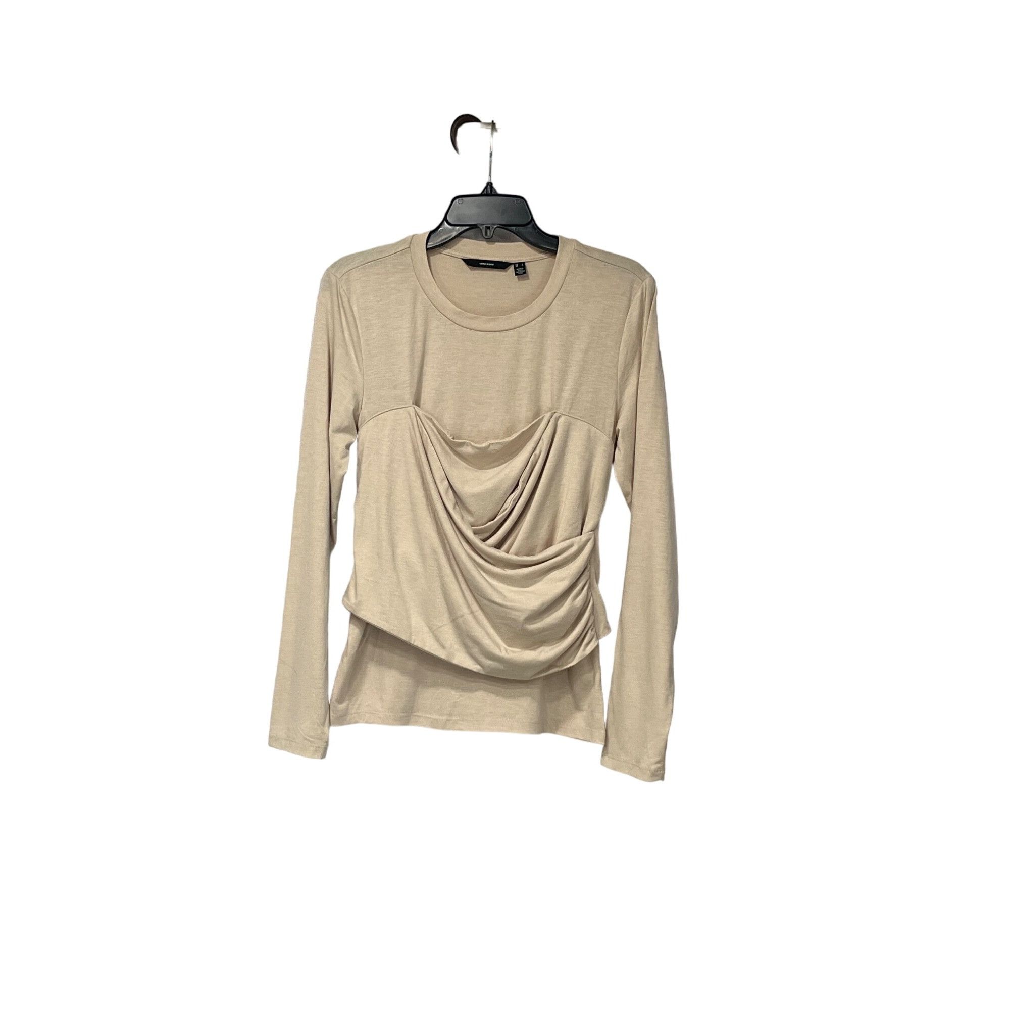 Other Vero Moda Nelly Ruched Knit Top, Oat, Sz. L Size L / US 10 / IT 46 - 11 Thumbnail