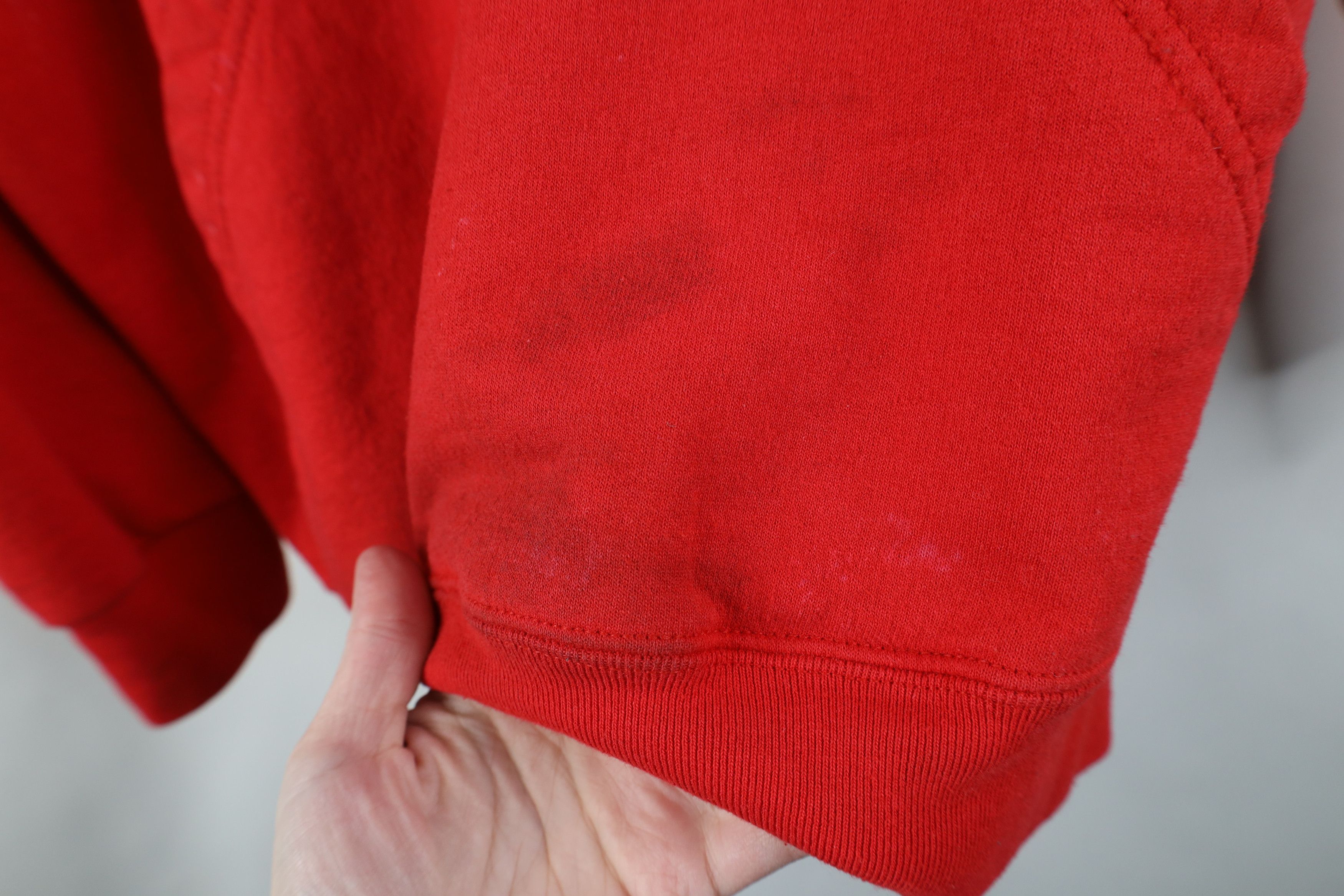 Vintage Vintage 90s Y2K Streetwear Blank Hoodie Sweatshirt Red Size US L / EU 52-54 / 3 - 5 Thumbnail