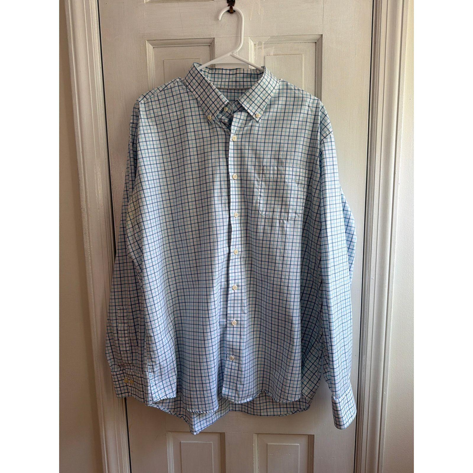 Peter Millar Peter Millar Mens XL Blue, Teal, and White Plaid Size US XL / EU 56 / 4 - 1 Thumbnail
