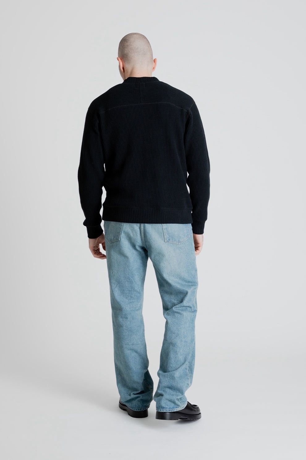 Japanese Brand Jackman waffle midneck black sweatshirt Size US M / EU 48-50 / 2 - 6 Thumbnail