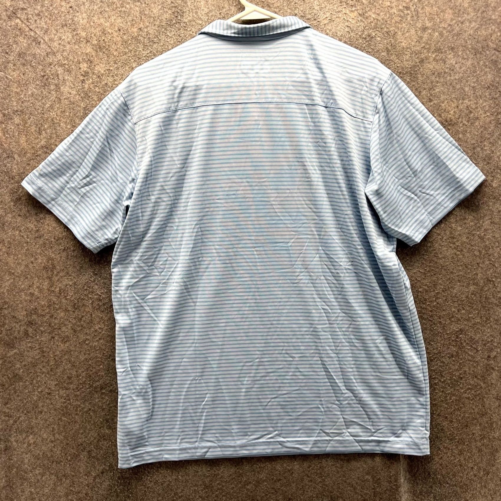 Vintage Columbia Polo Shirt Mens Large Blue Stripe Omni-Wick Golf Performance Casual Size US L / EU 52-54 / 3 - 2 Thumbnail