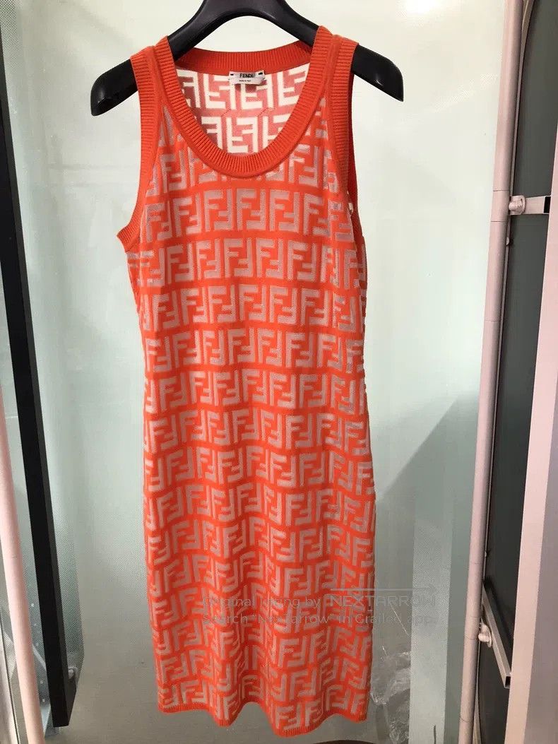 Fendi All-Print Dress