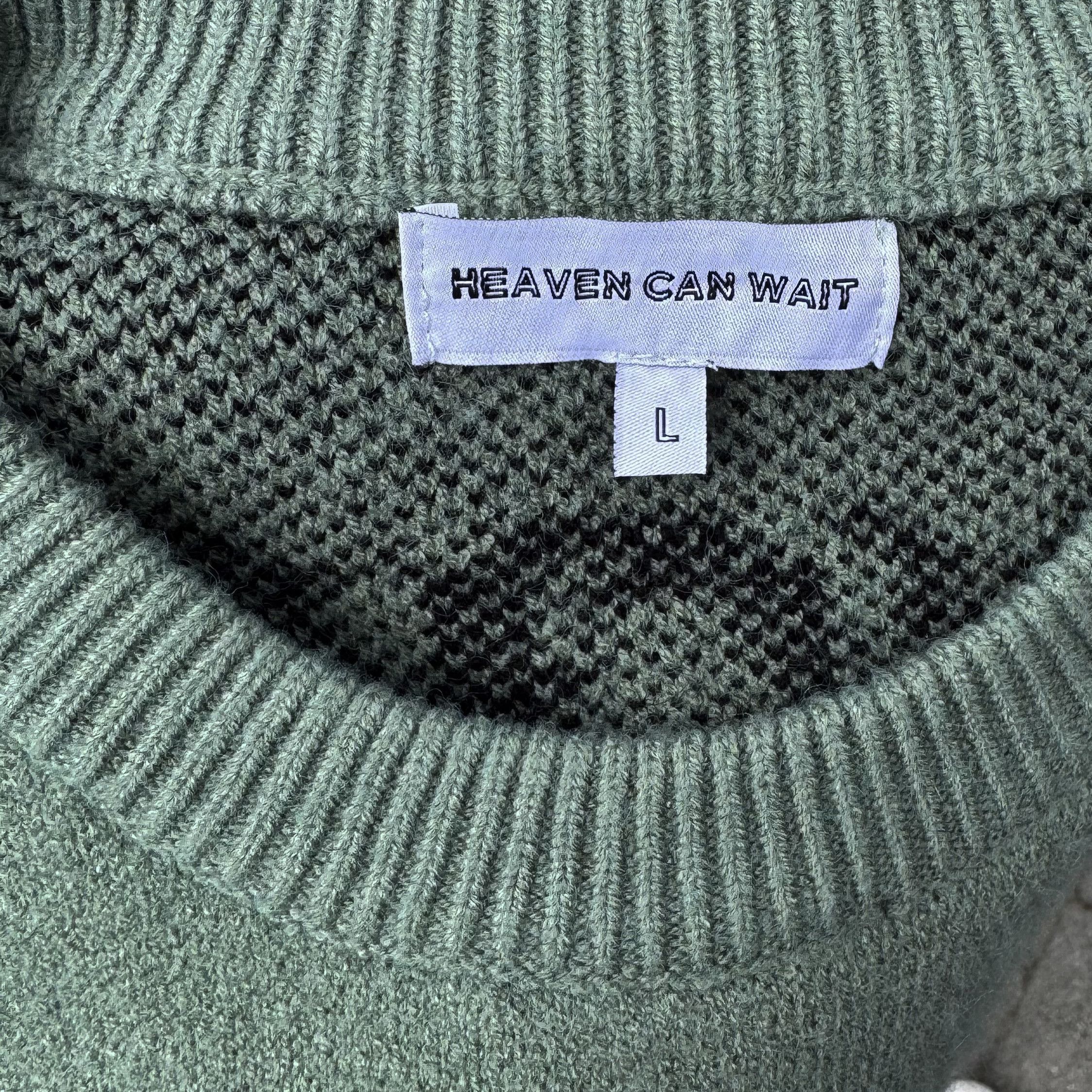 Vintage Heaven can wait - olive knit vest Size US L / EU 52-54 / 3 - 4 Thumbnail