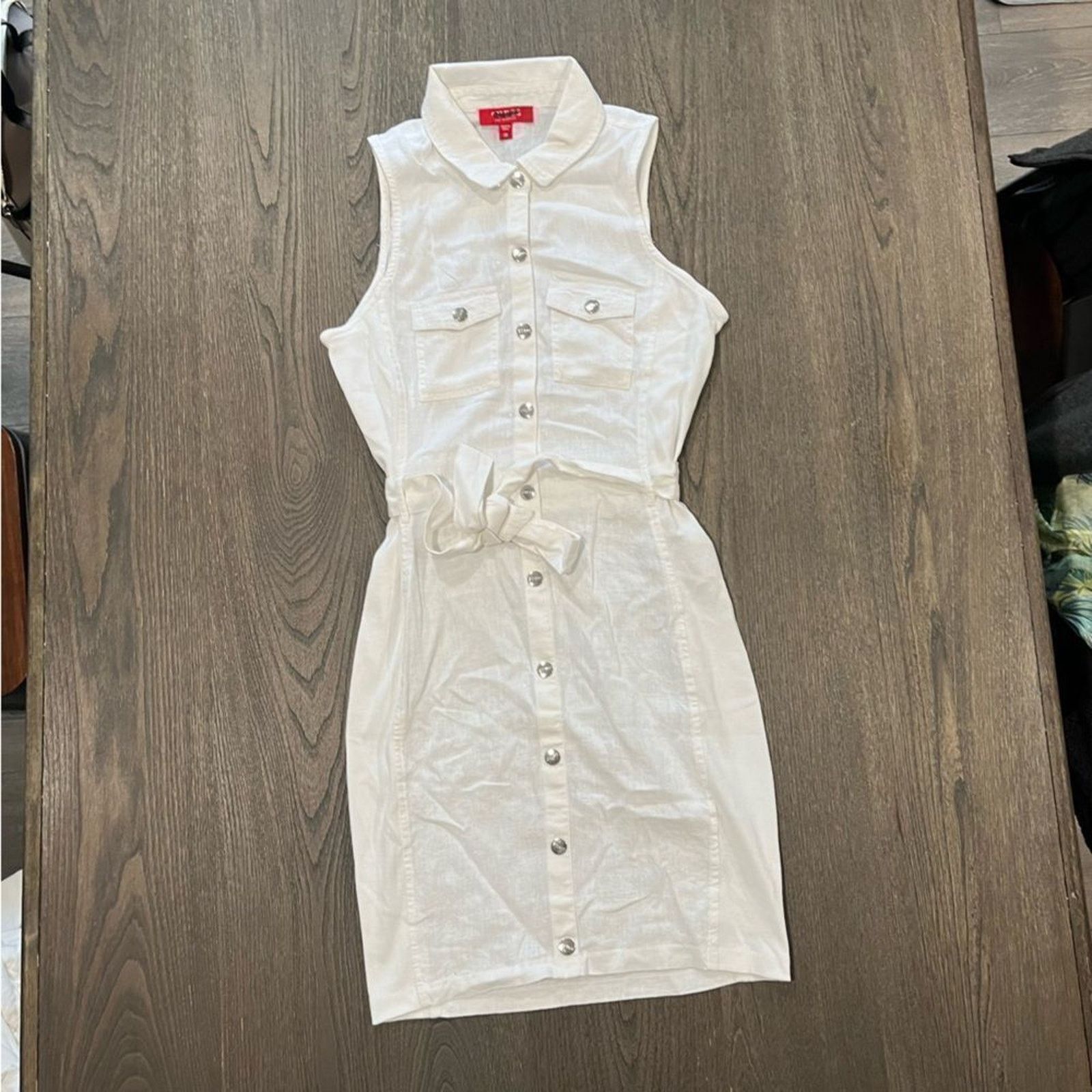 Guess NWOT Guess Los Angeles Collared Utility Tie Waist Dress Sz M Size M / US 6-8 / IT 42-44 - 1 Thumbnail