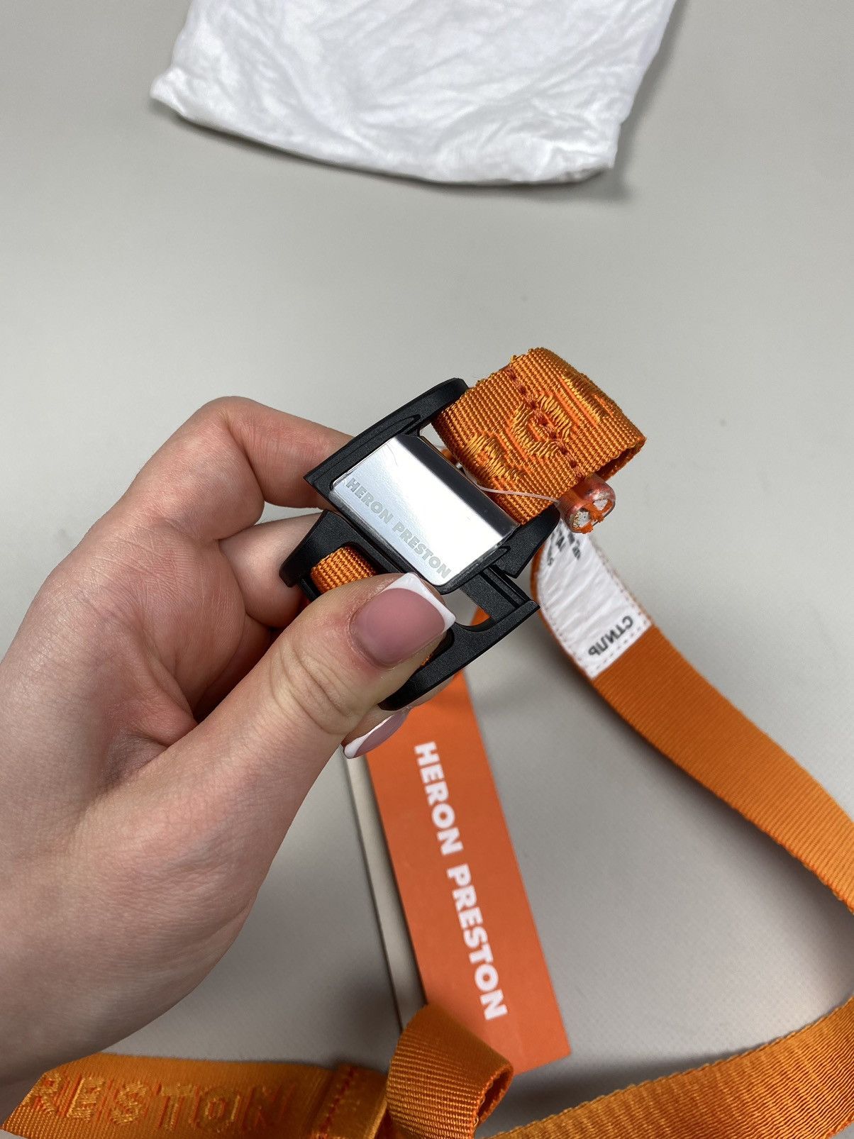 Heron Preston BNWT! Heron Preston Tiny Tape Magnetic Belt One Size Orange Size ONE SIZE - 15 Thumbnail
