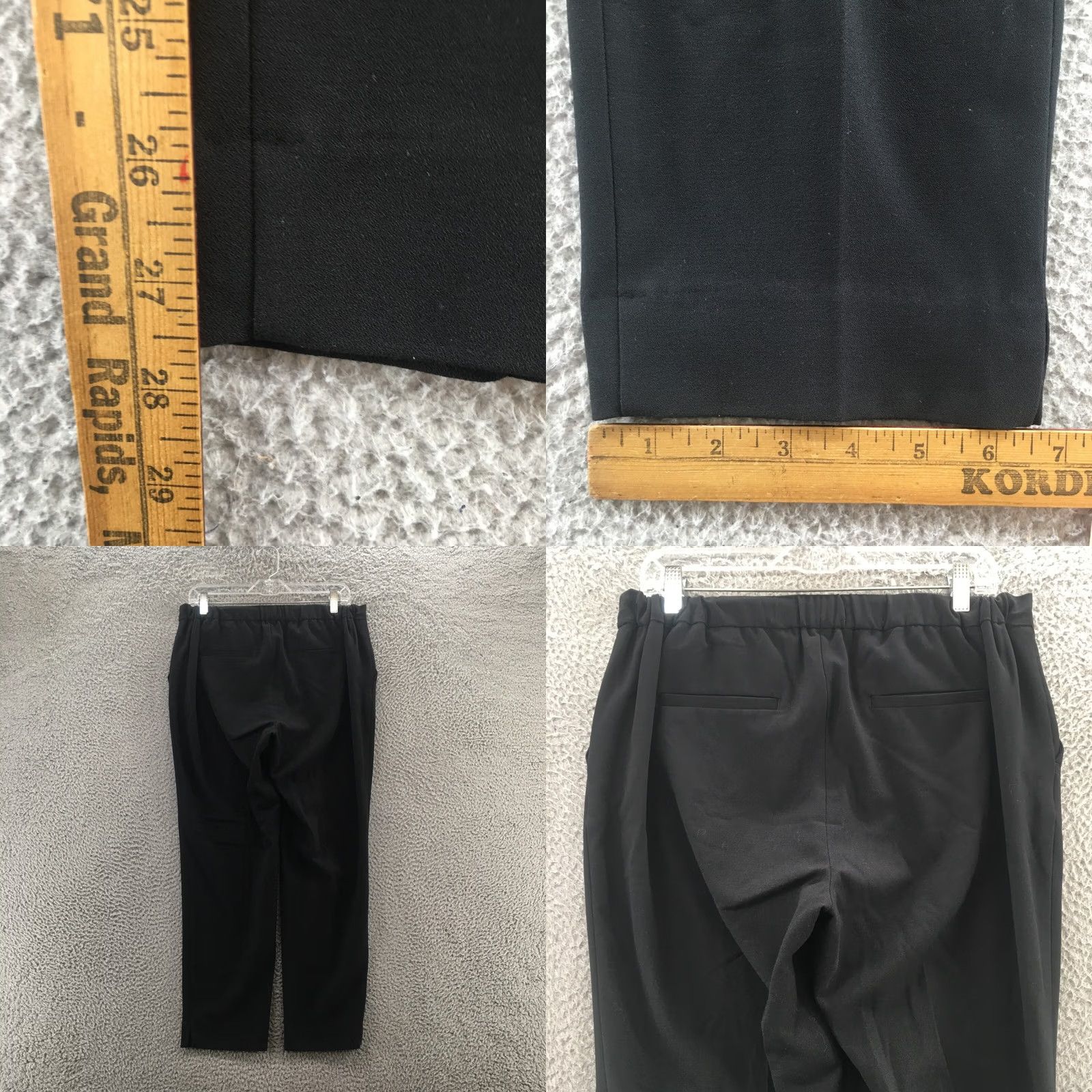 Banana Republic Banana Republic Dress Pants Womens 8 Black Mid Rise Zip Tapered Front Flat Dress Pants Size 30" / US 8 / IT 44 - 8 Thumbnail