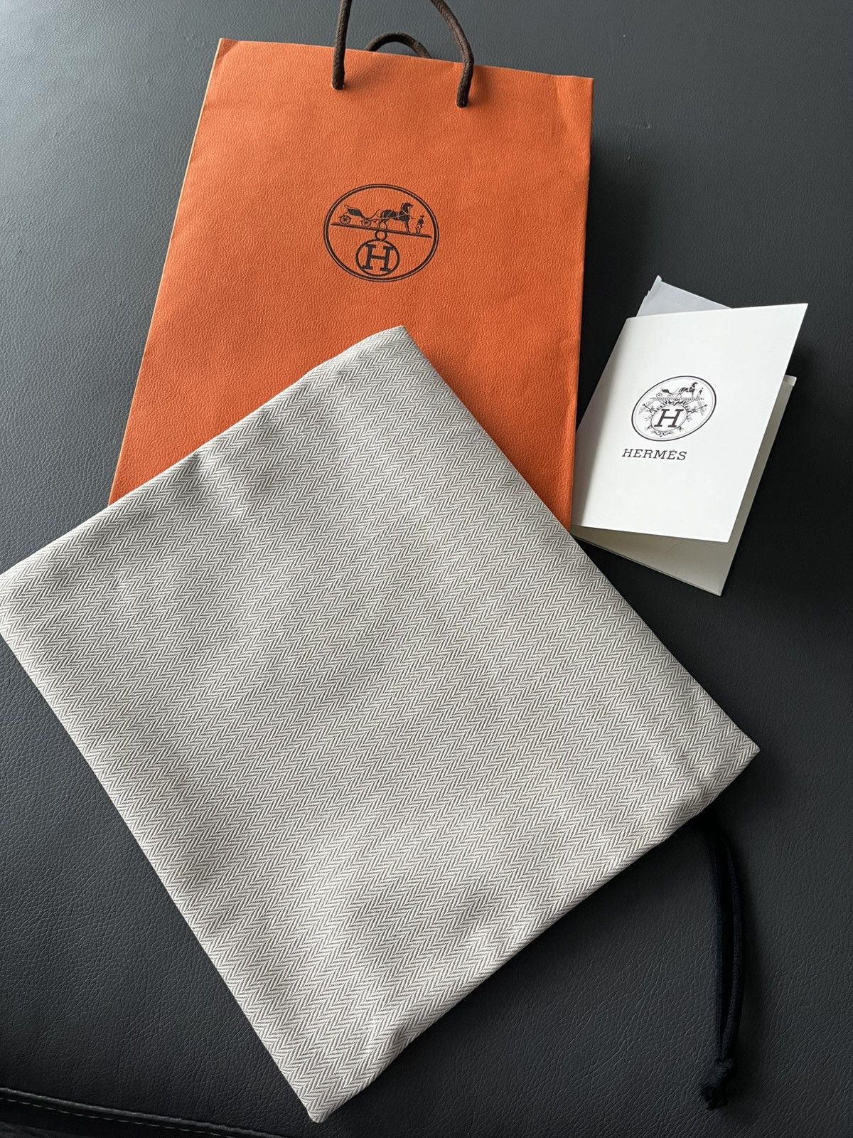 Hermes Limited Edition Hermes Logo Pouch Bag / Toilet Bag Size ONE SIZE - 4 Thumbnail