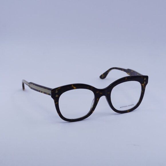 Bottega Veneta Bottega Veneta BV0241O 002 Eyeglasses Havana 49mm Square Size ONE SIZE - 1 Thumbnail