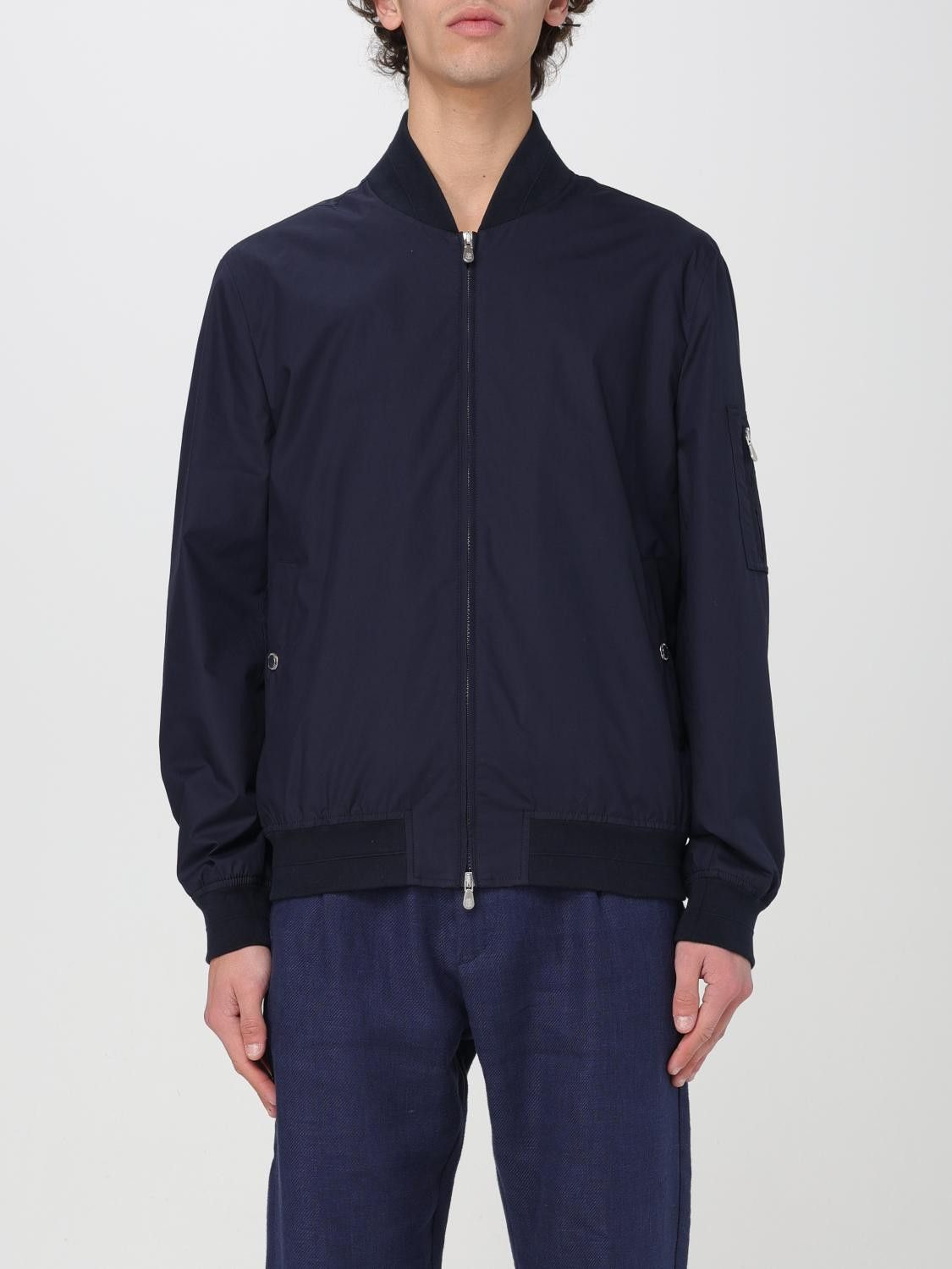 Brunello Cucinelli o1y0526 Denim Bomber Jacket in Blue Size US S / EU 44-46 / 1 - 1 Thumbnail