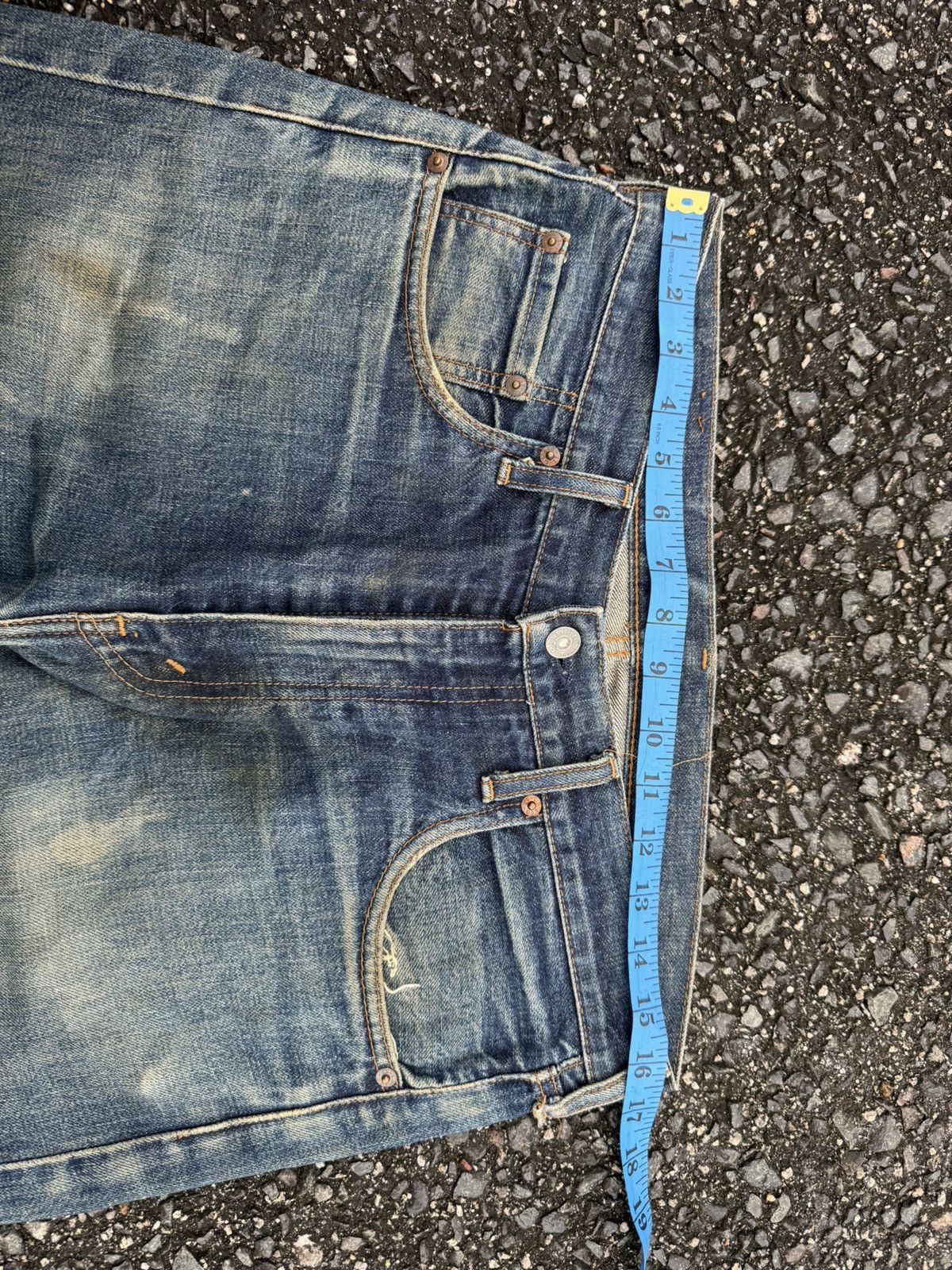 Levi's Vintage Clothing VINTAGE LEVI'S 502 97' BIG E RUSTY SELVEGE RIPPEP JEAN DENIM Size US 33 - 6 Thumbnail