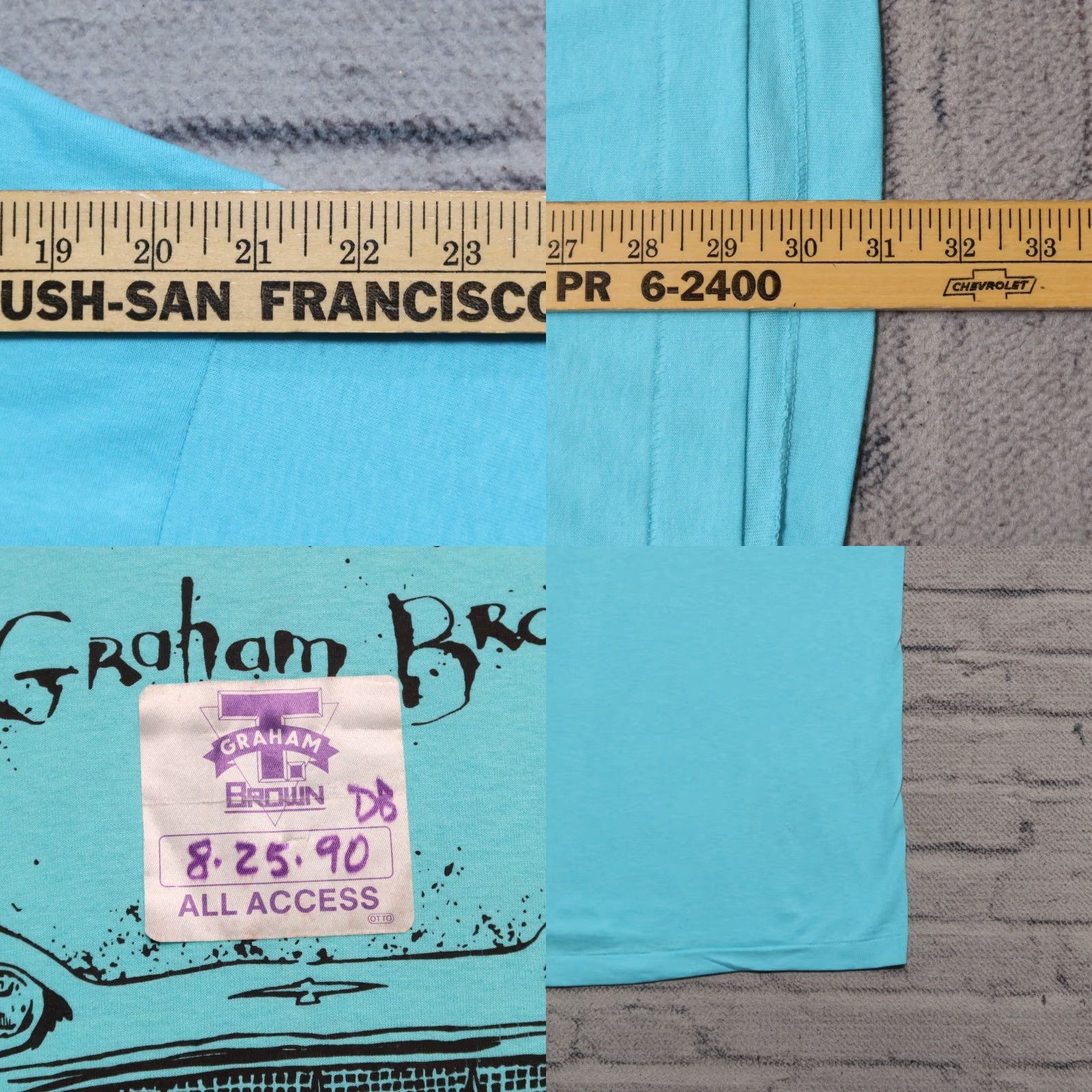 Fruit Of The Loom Vintage T Graham Brown Bumper to Bumper Tour Shirt XL Blue Mens T-Shirt Size US XL / EU 56 / 4 - 9 Thumbnail