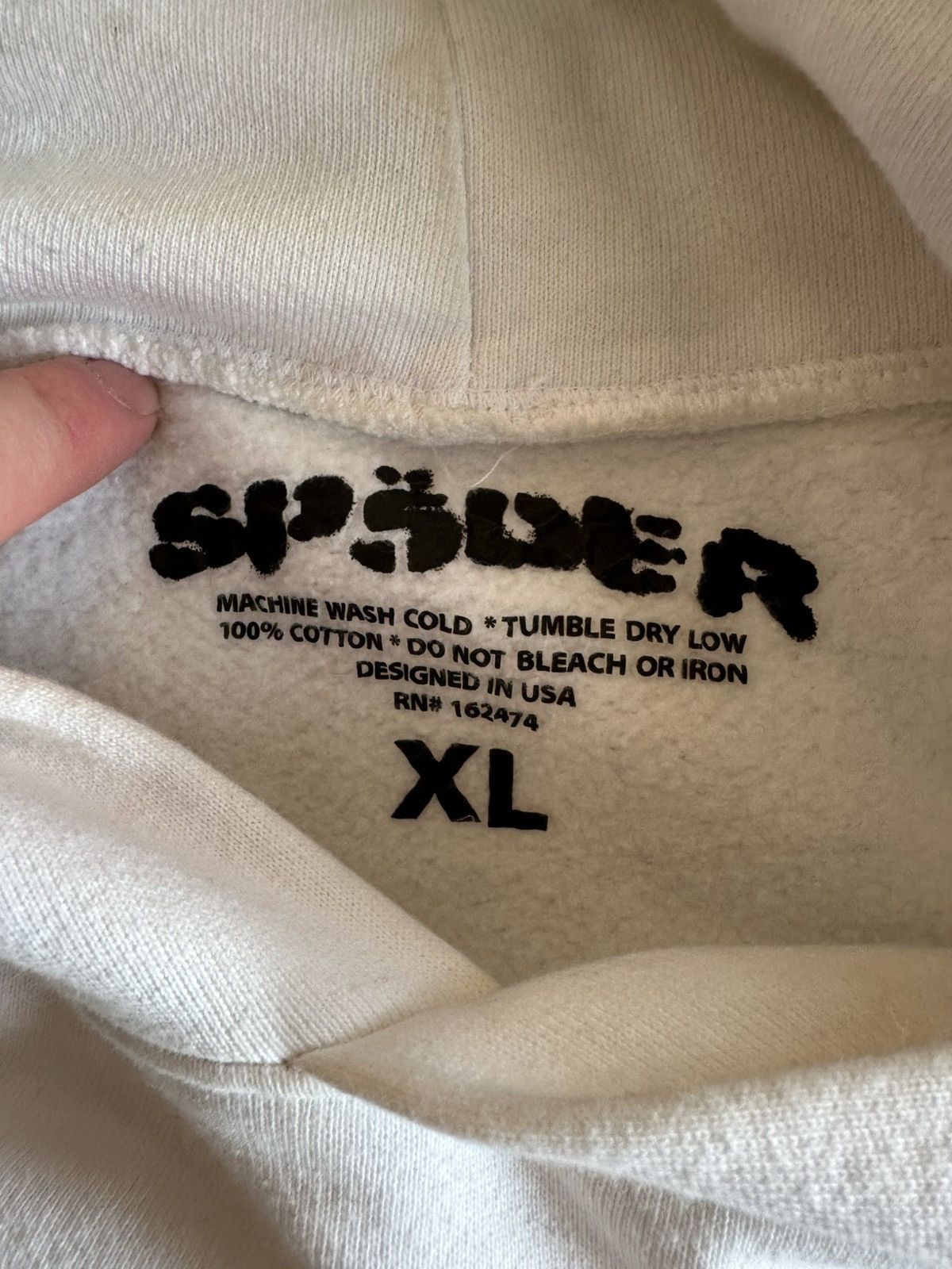 Sp5der Sp5der Web Crystal Hoodie White Size US XL / EU 56 / 4 - 4 Thumbnail