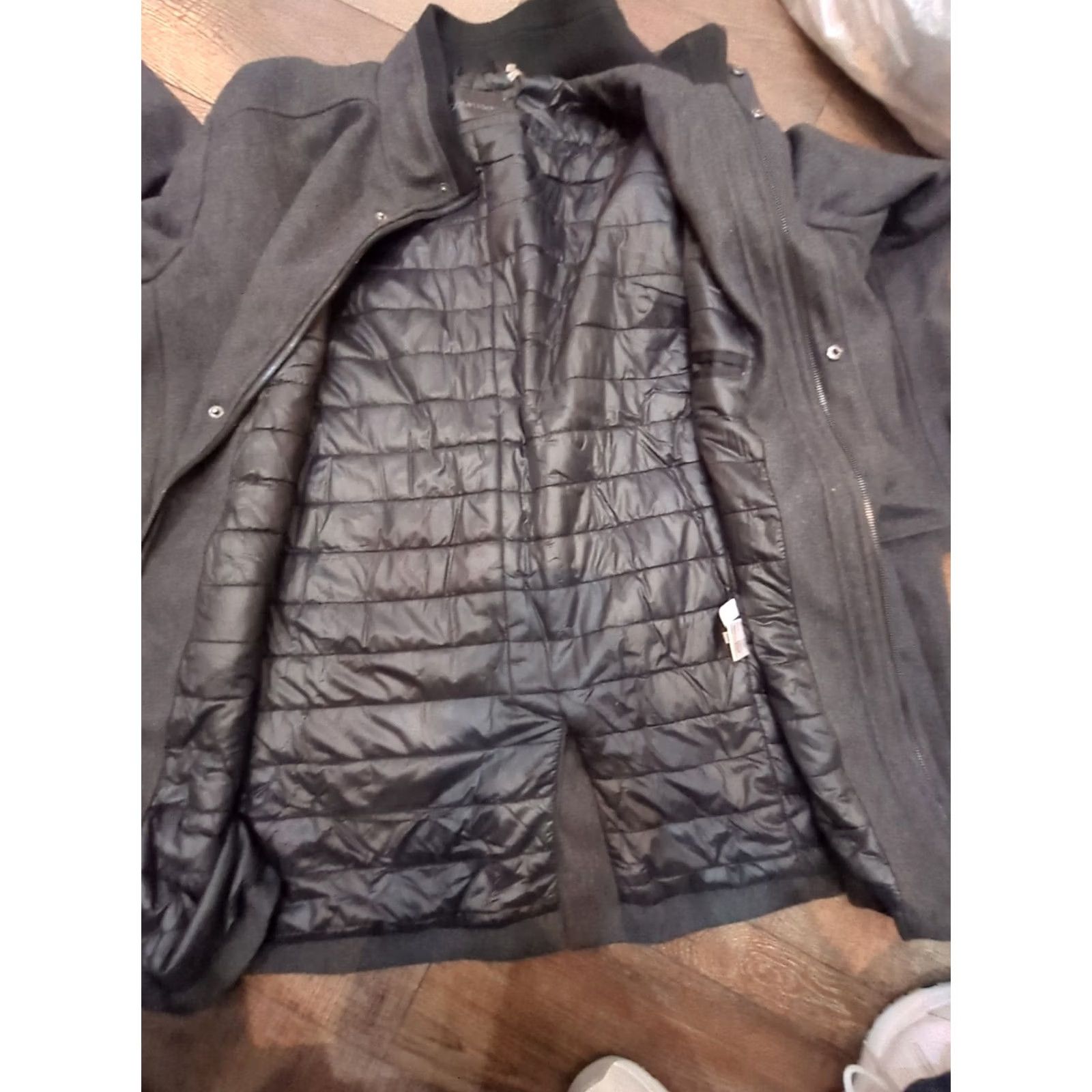 Calvin Klein Calvin Klein Coat Wool Blend 2XL Jacket Gray Zip Wool Insulation Logo Pockets Overcoat Mens Regular Fall Winter Business Casual Workwear Size US XXL / EU 58 / 5 - 4 Thumbnail