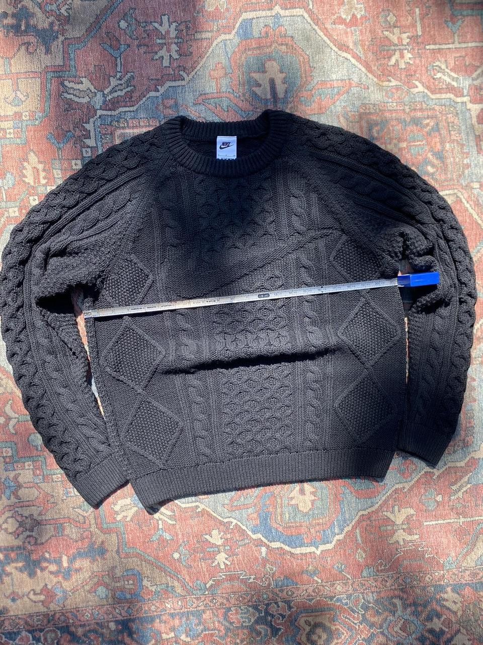 Nike Heavyweight Black Nike Check Logo Crochet Knit Sweater Small Size US S / EU 44-46 / 1 - 6 Thumbnail
