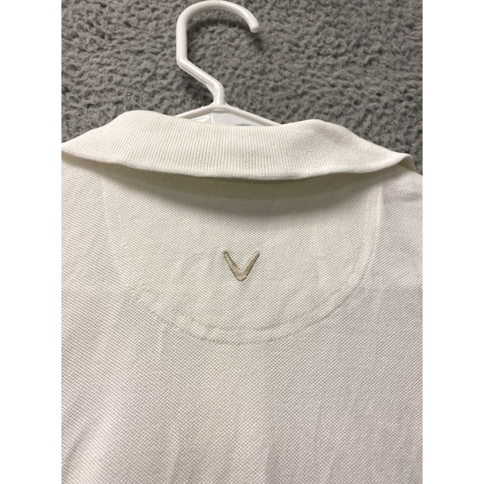 Callaway Callaway Polo Shirt Mens XXL White Golf 100-24 / Regular Short Sleeve Polo Knit Cotton Blend Button Logo Swoosh Striped All Seasons Pattern Size US XXL / EU 58 / 5 - 7 Thumbnail