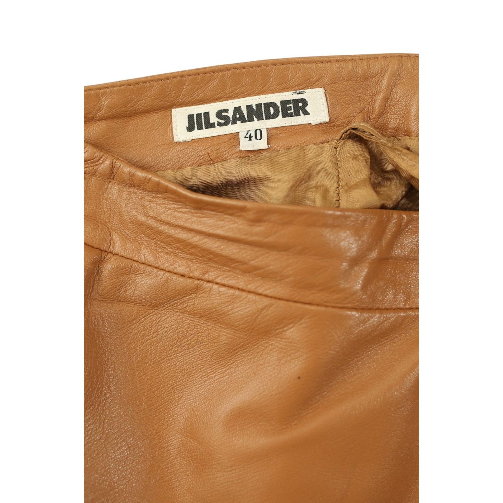 Jil Sander Nappa Brown Leather Pants Size 27" / US 4 / IT 40 - 5 Thumbnail