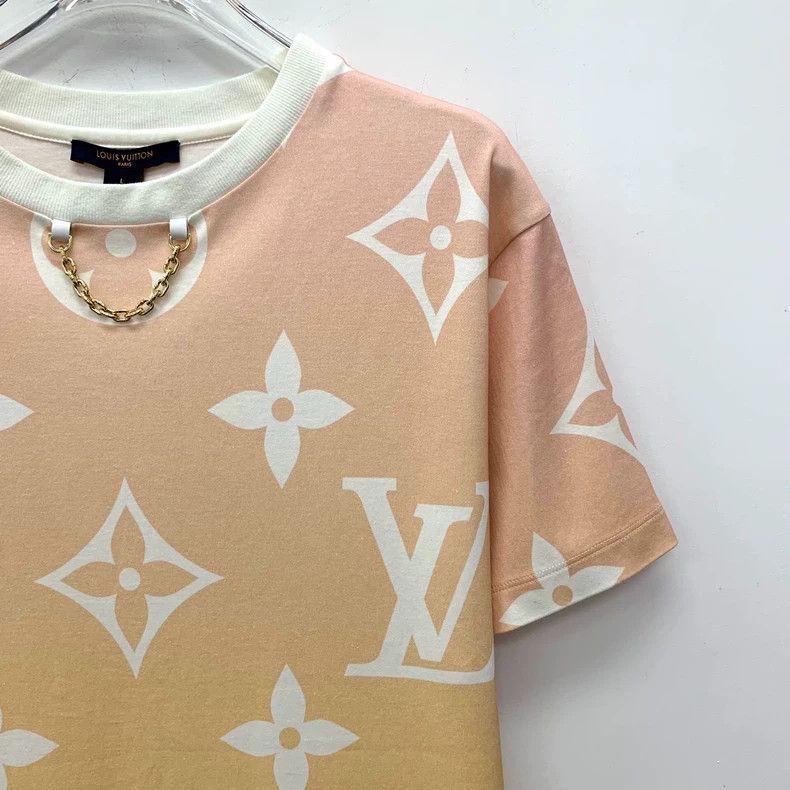 Louis Vuitton Louis Vuitton Color-block logo full-print chain cotton cre Size L / US 10 / IT 46 - 3 Thumbnail