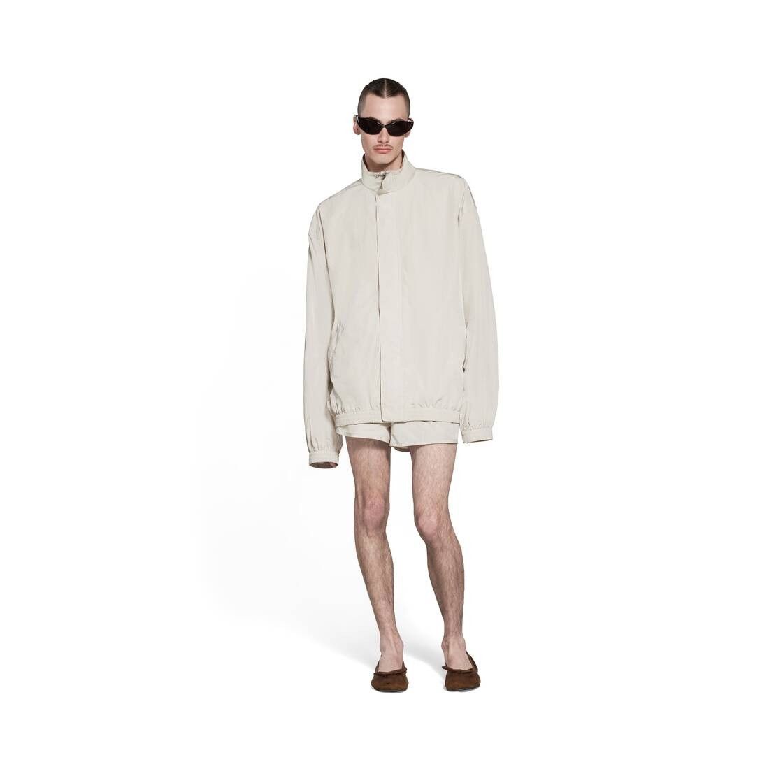 Balenciaga o1bcso1str0425 Minimal Tracksuit Jacket in Beige Size US M / EU 48-50 / 2 - 2 Thumbnail