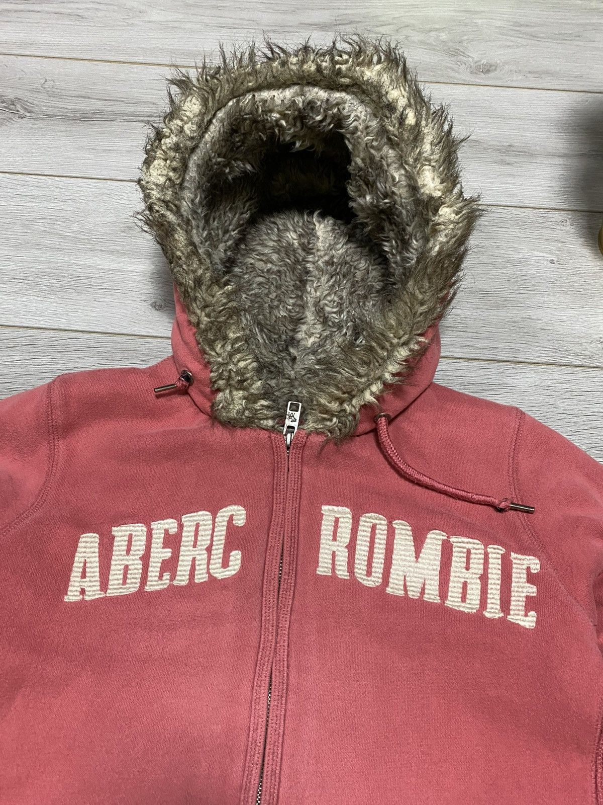 Abercrombie & Fitch Abercrombie & Fitch fur zip hoodie spell out big logo Size L / US 10 / IT 46 - 4 Thumbnail