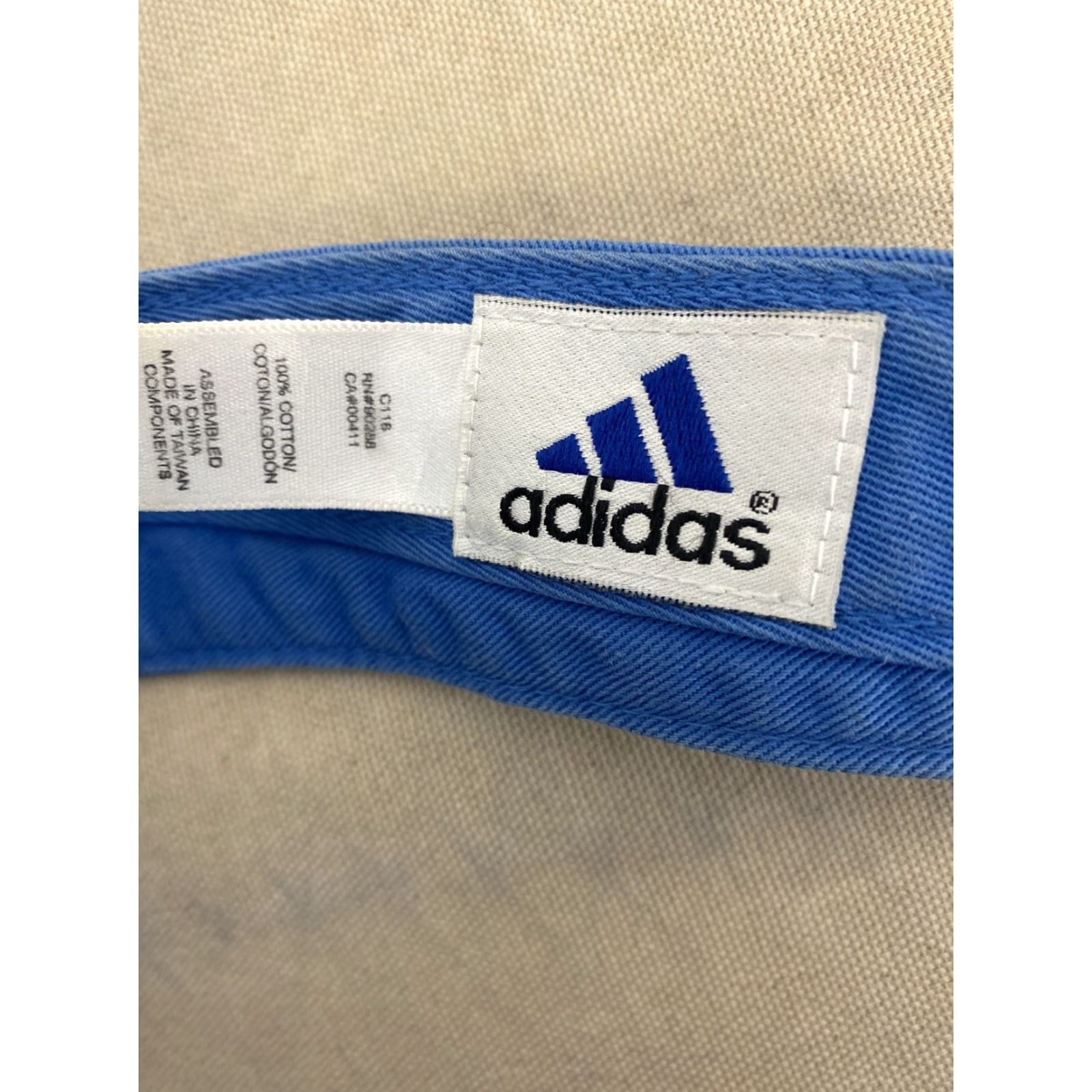 Adidas Adidas Logo Visor Hat One Size Blue Cotton Blend Adjustable Casual Sportswear Mens Size ONE SIZE - 6 Thumbnail
