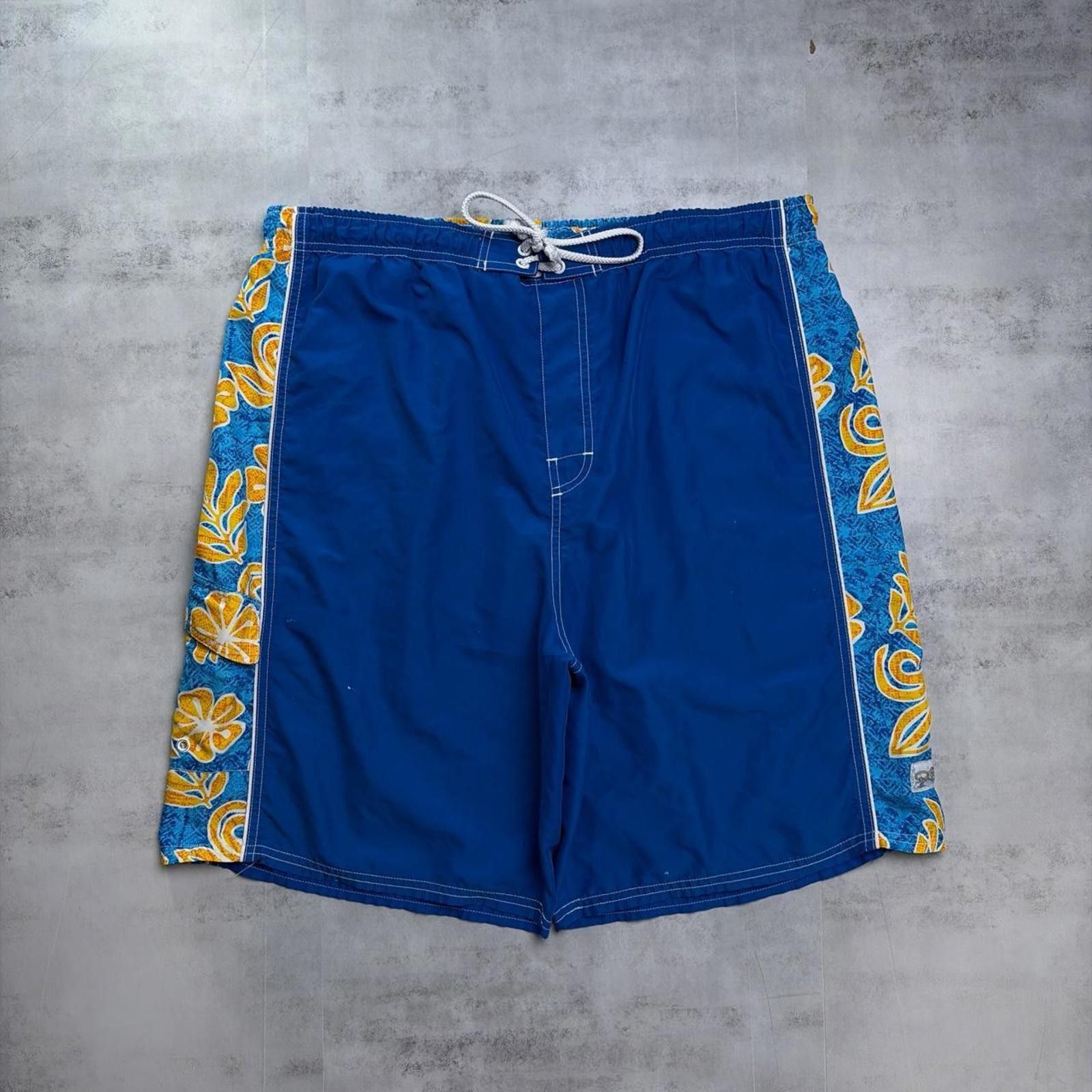 Ocean Pacific Vintage Blue Ocean Pacific Surf Floral Baggy Board Shorts Size US 36 / EU 52 - 1 Thumbnail