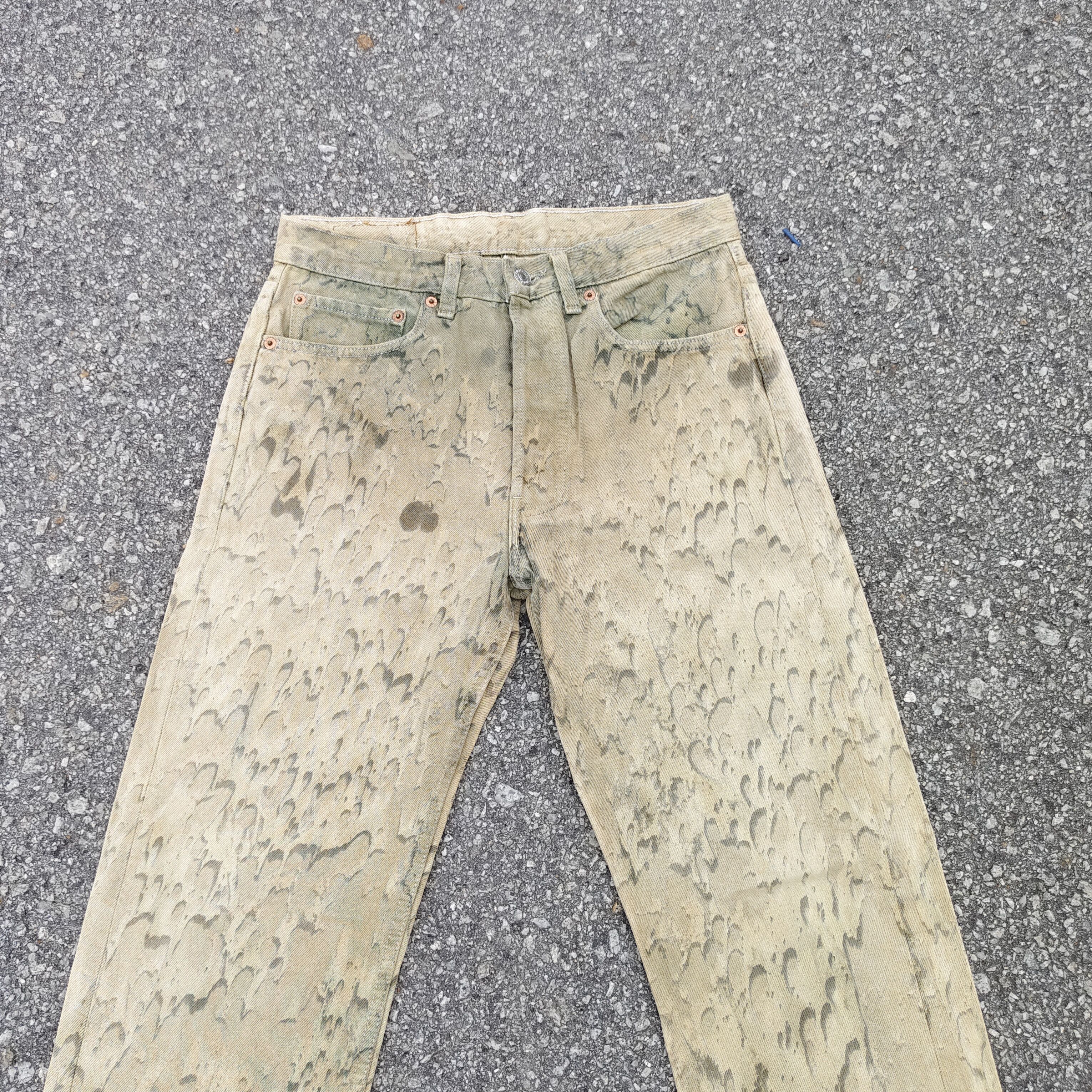 Levi's Vintage 90s Levi's 501 Abstract Camo Camouflage Design Jean Size US 30 / EU 46 - 3 Thumbnail