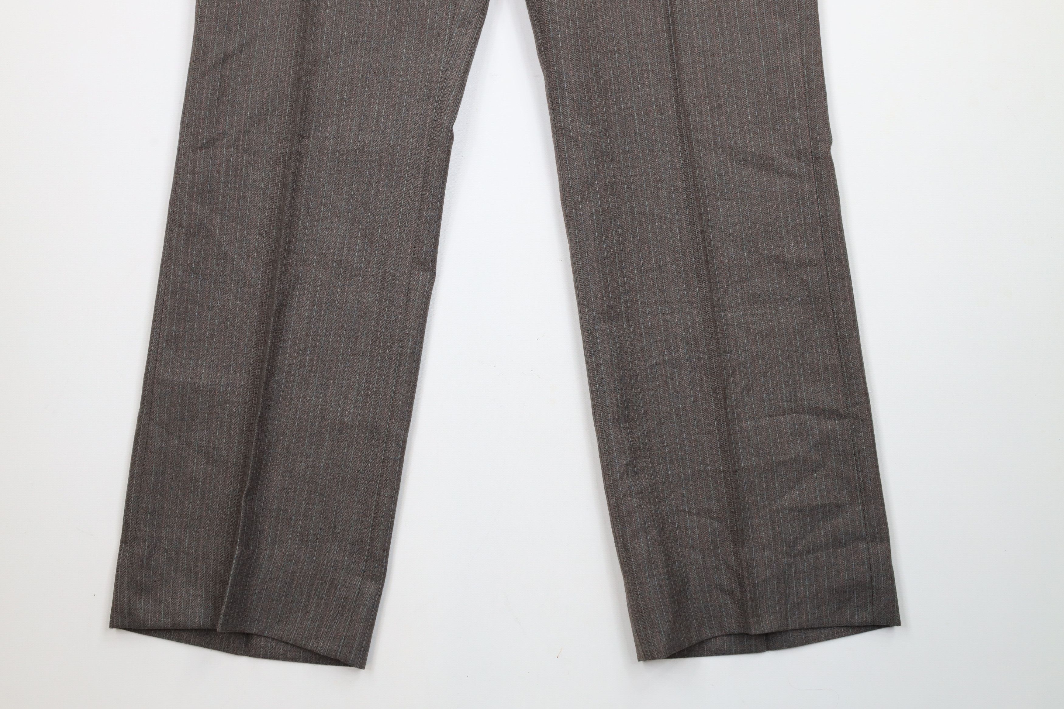 Vintage Vintage 70s Streetwear Pinstriped Wide Leg Flared Pants Size 28" / US 6 / IT 42 - 4 Thumbnail