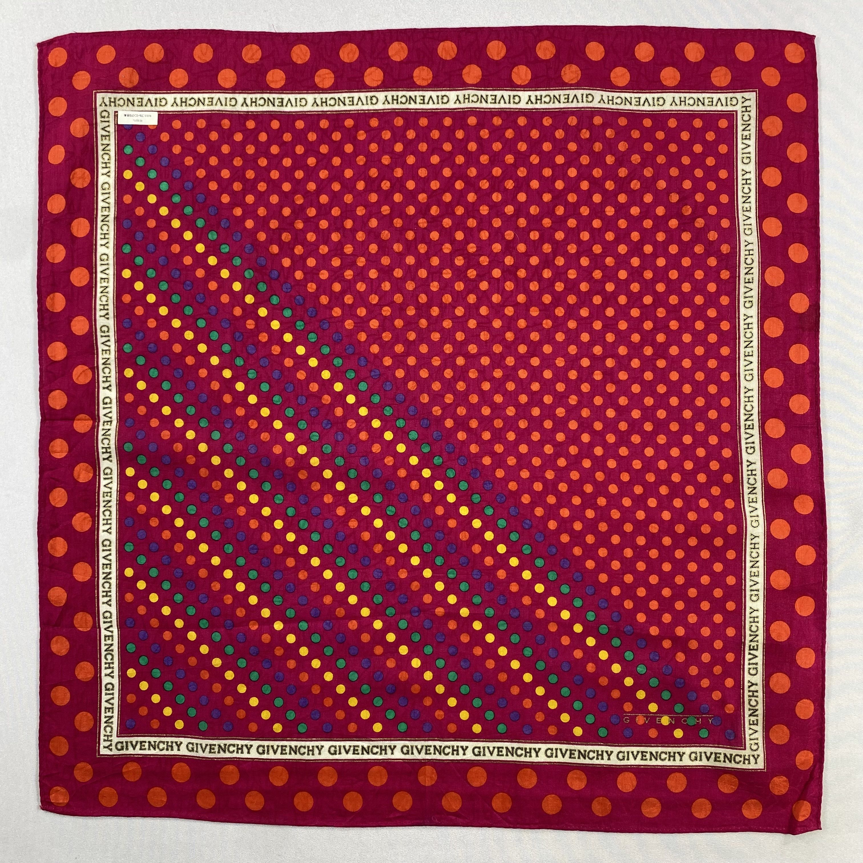 Vintage Givenchy Bandana/ Handkerchief / Neckerchief-P959 Size ONE SIZE - 1 Thumbnail