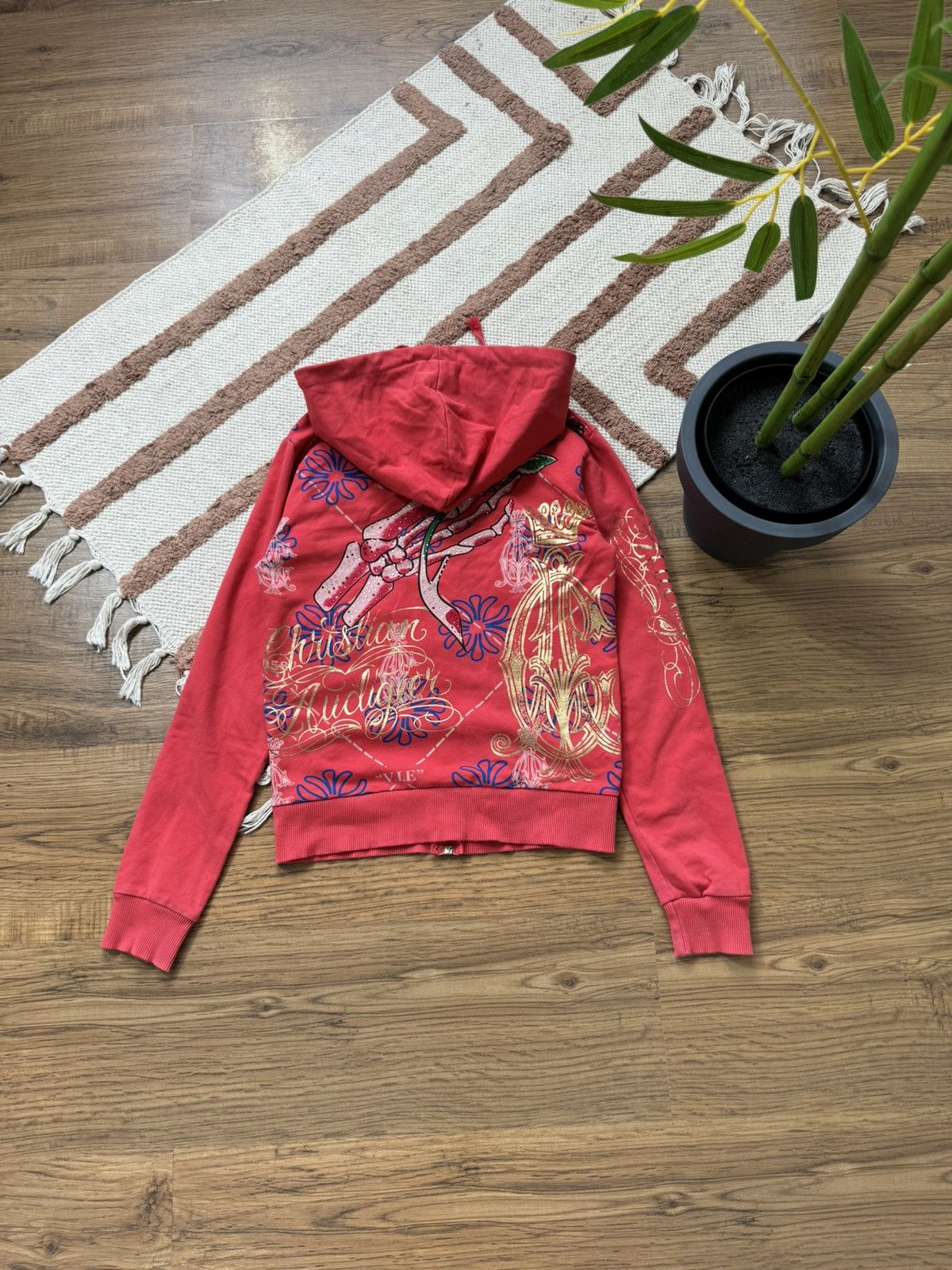 Christian Audigier VINTAGE CHRISTIAN AUDIGIER 2000s ZIP UP HOODIE Size S / US 4 / IT 40 - 3 Thumbnail
