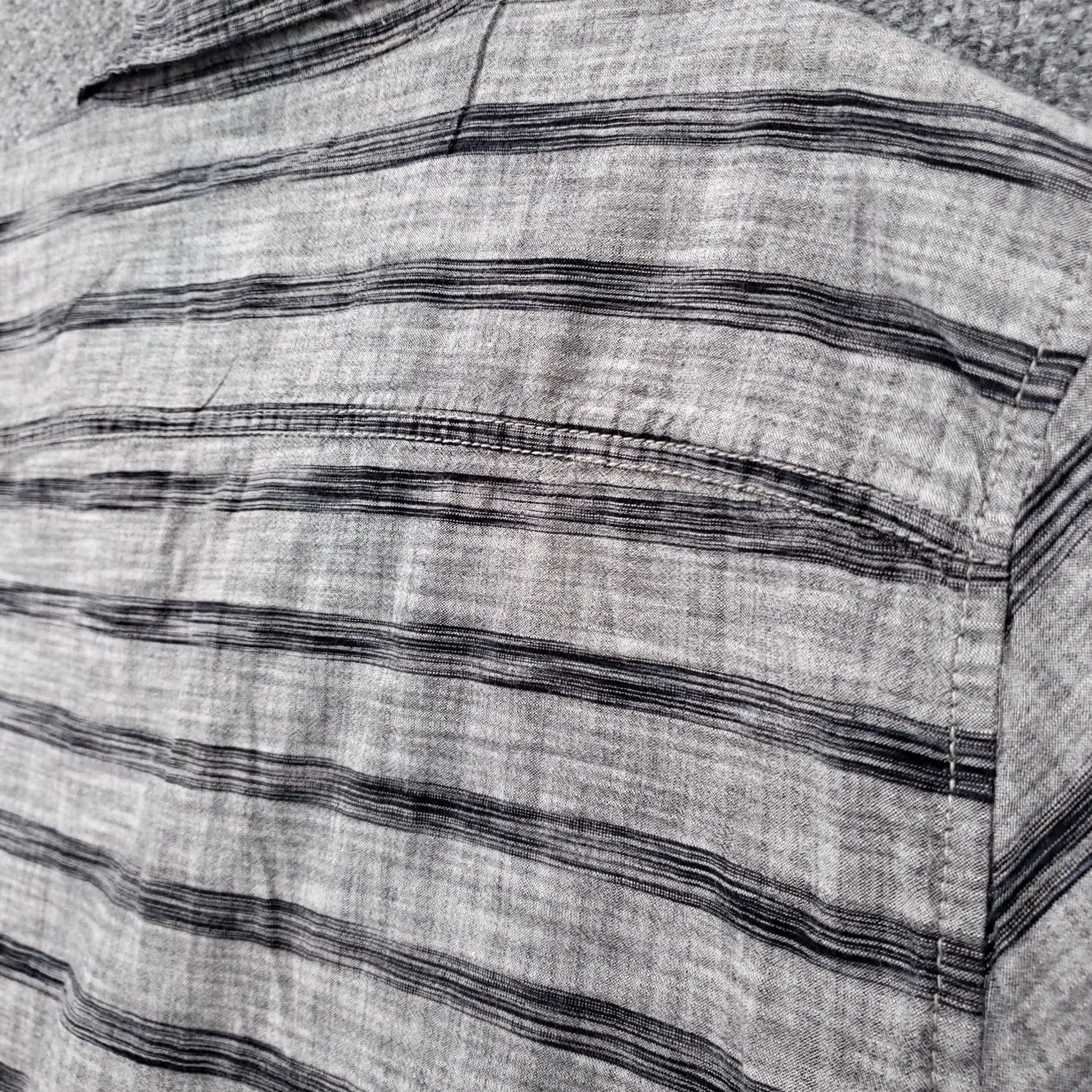 Vintage INC International Concepts Shirt Mens XL Gray Button Striped Short Sleeves Size US XL / EU 56 / 4 - 7 Thumbnail
