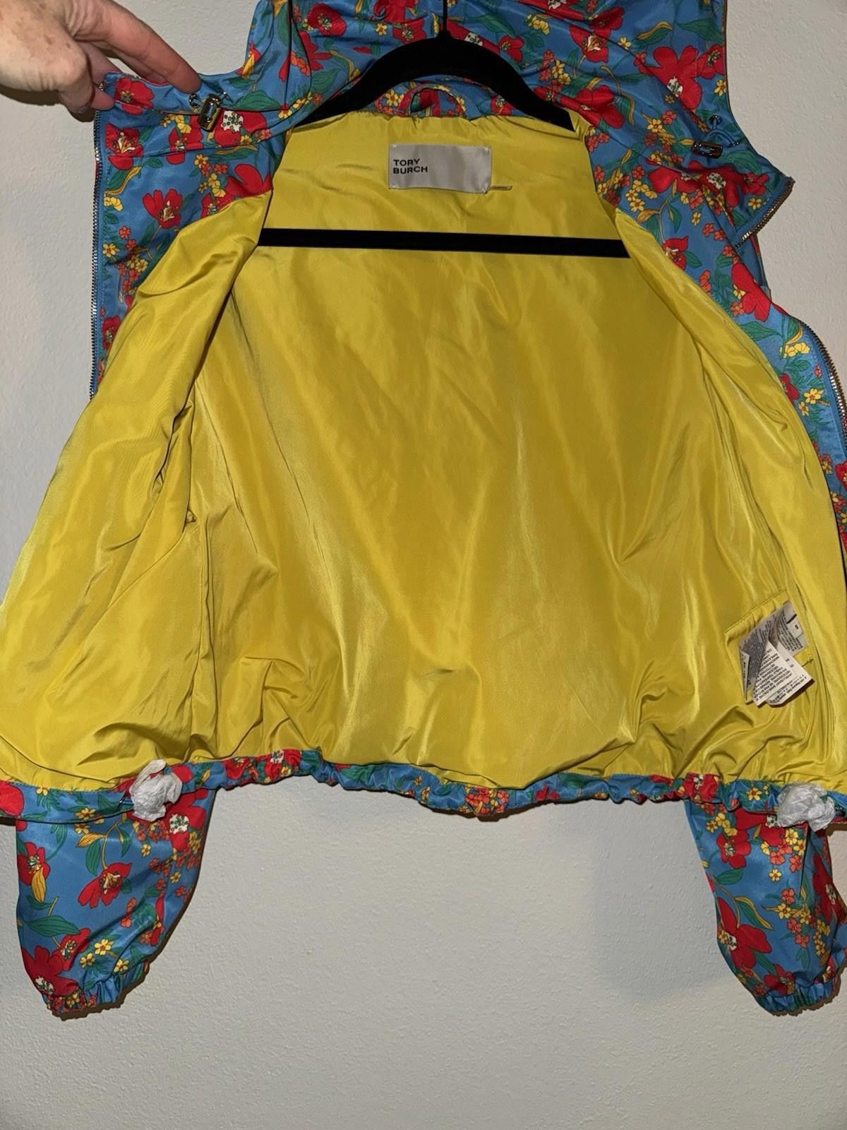 Tory Burch Tory Burch Floral Lined Hooded Jacket Zip Up Small / Medium Size S / US 4 / IT 40 - 5 Thumbnail