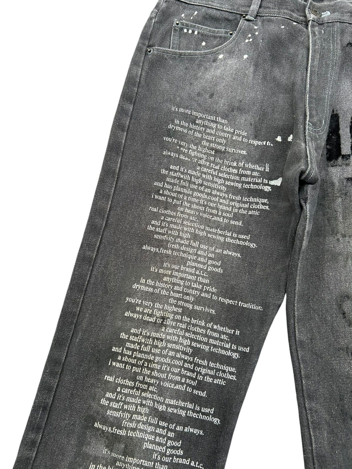 Vintage ☠️in The Attic POEM Denim Junya Watanabe CDG ☠️ Size US 32 / EU 48 - 3 Thumbnail