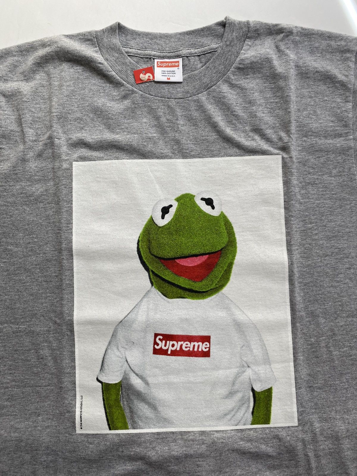 image of Supreme Kermit Photo Tee Dswt in Grey, Men's (Size Medium)