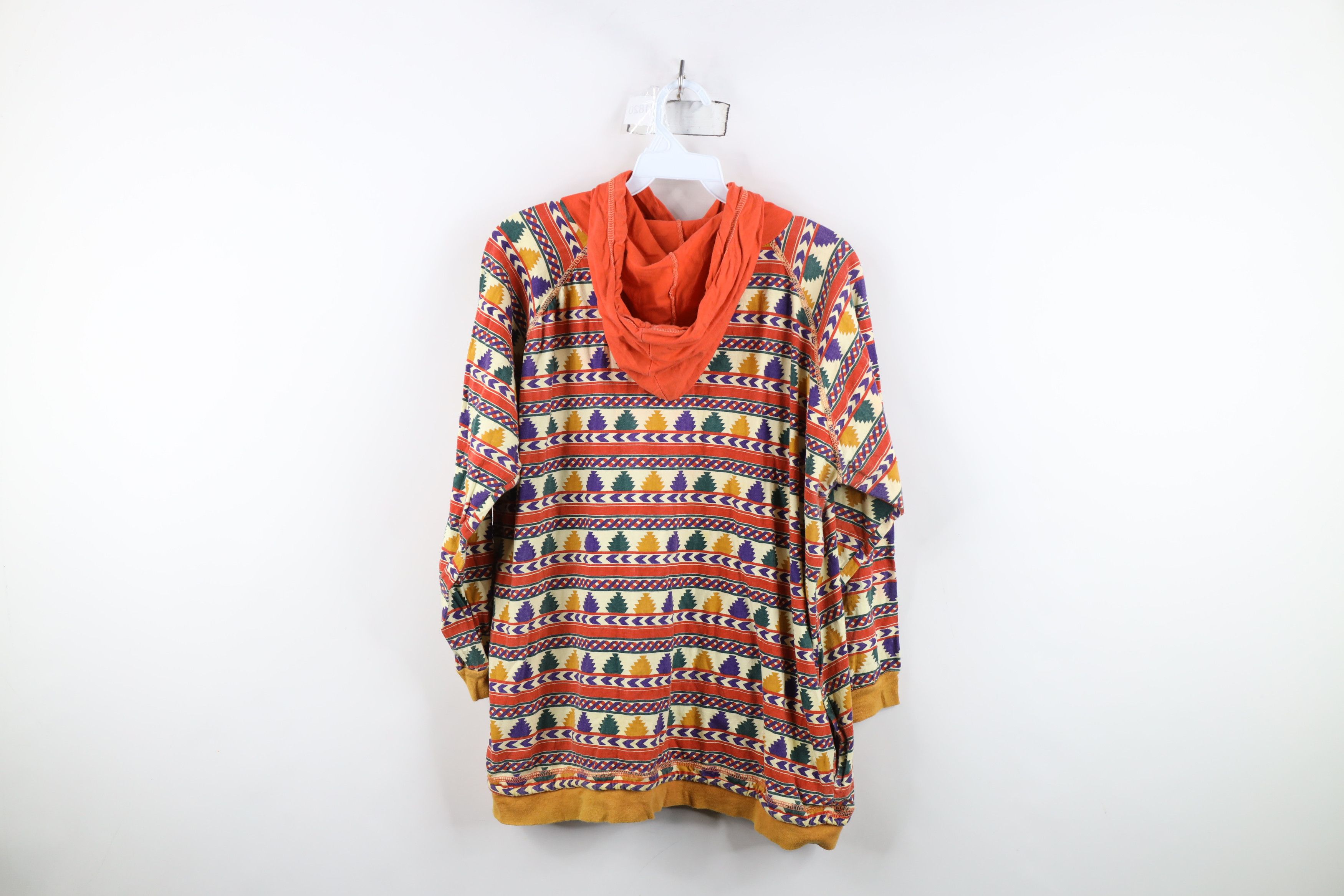 Vintage Vintage 90s Streetwear Boxy Fit Hooded Hoodie T-Shirt Size L / US 10 / IT 46 - 13 Thumbnail