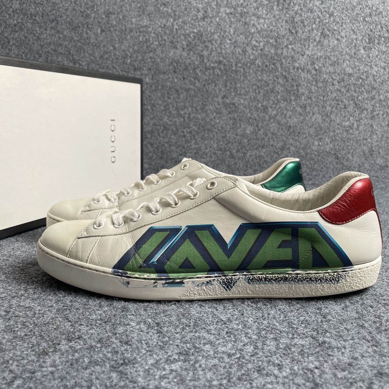 Gucci Gucci ACE Loved Embossed Leather Sneakers Size US 11 / EU 44 - 1 Thumbnail