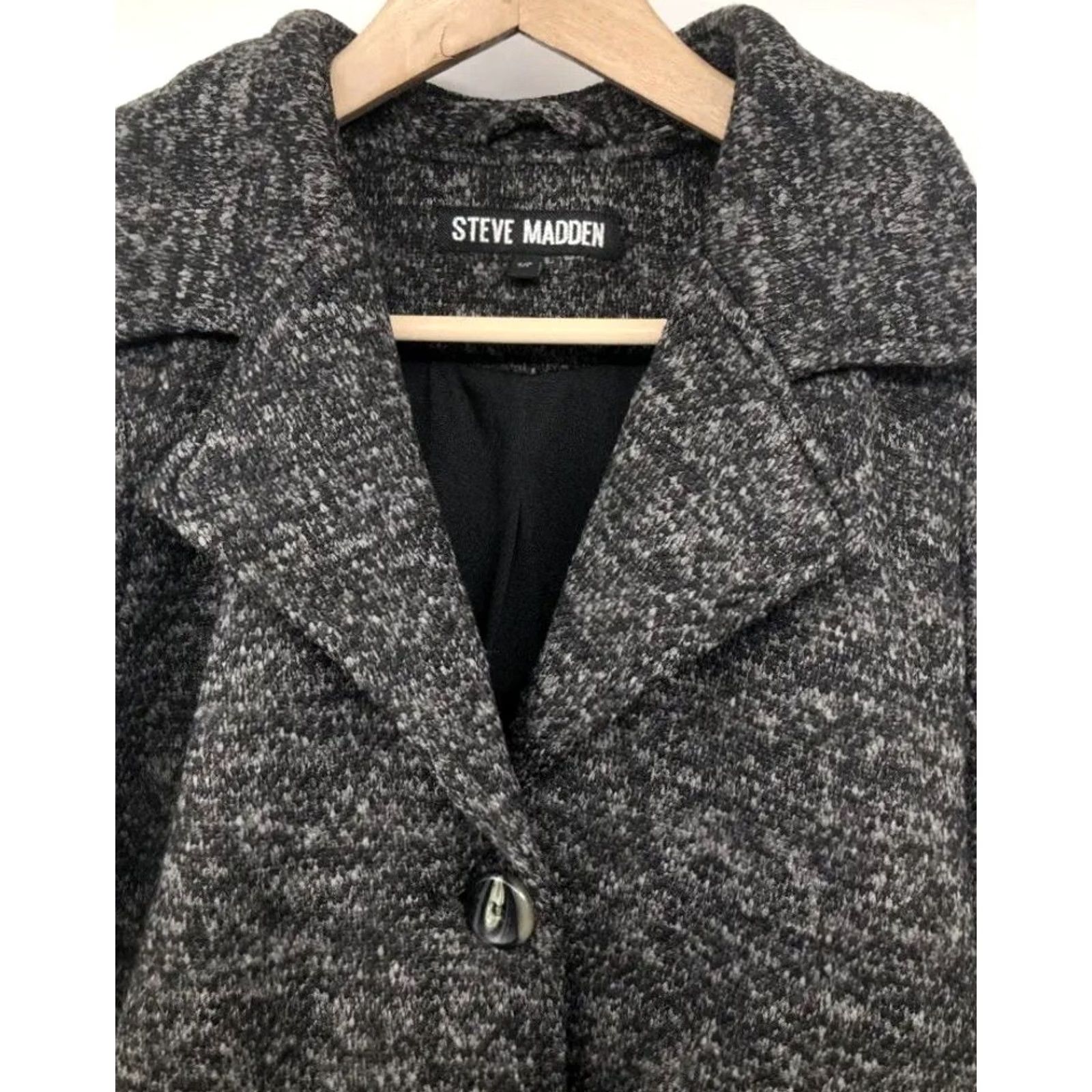 Steve Madden Steve Madden Gray Oversized Button-Up Winter Coat Women's Small Pea Coat Mens? No. Size S / US 4 / IT 40 - 3 Thumbnail