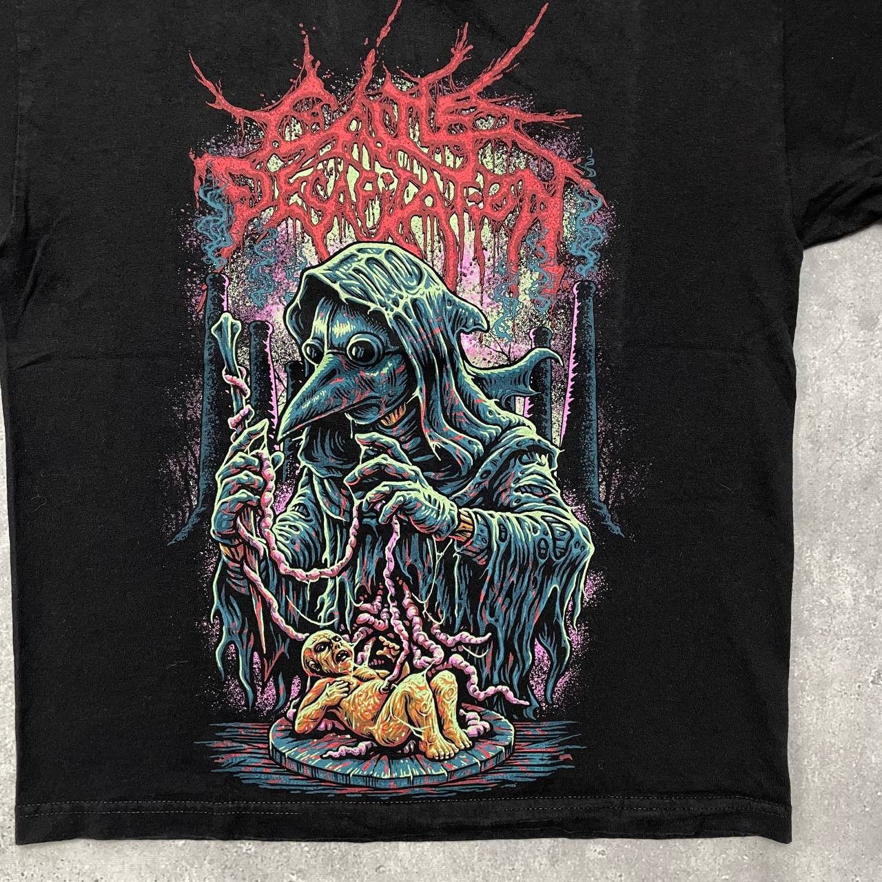Band Tees Plagueborne Death Metal Band T Shirt Black Size S/M Size US S / EU 44-46 / 1 - 3 Thumbnail