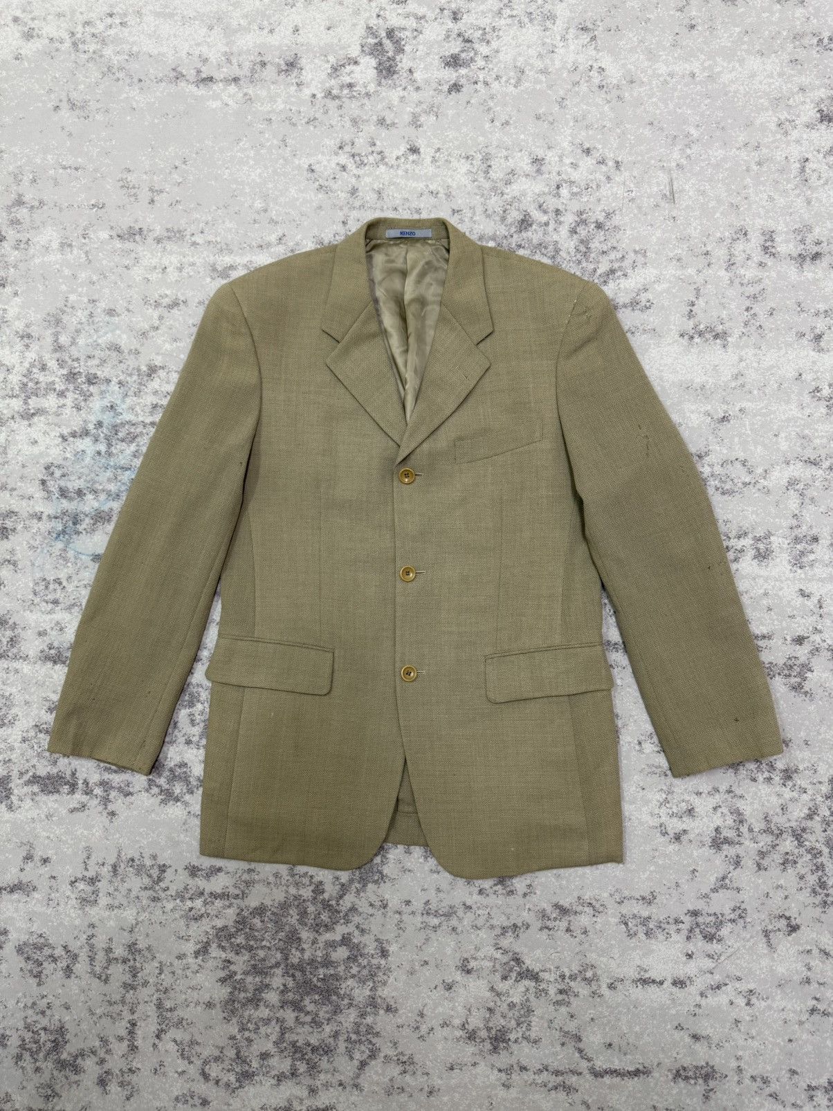 Kenzo VINTAGE 90s KENZO HOMME LINEN BLAZER Size 40S - 3 Thumbnail