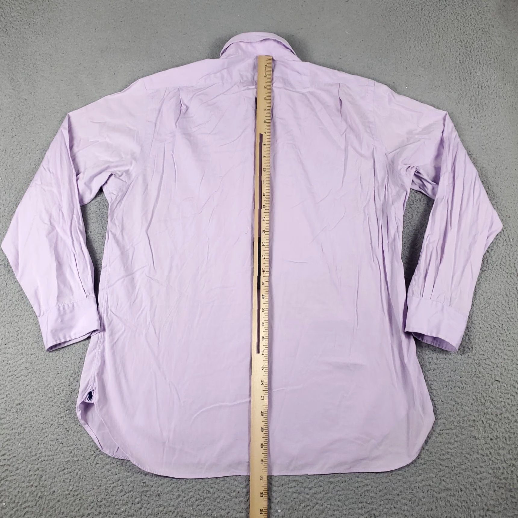 Ralph Lauren Ralph Lauren Dress Shirt 16.5 Purple Button-Down Long Sleeve Cotton Casual Formal Mens Size 42R - 4 Thumbnail