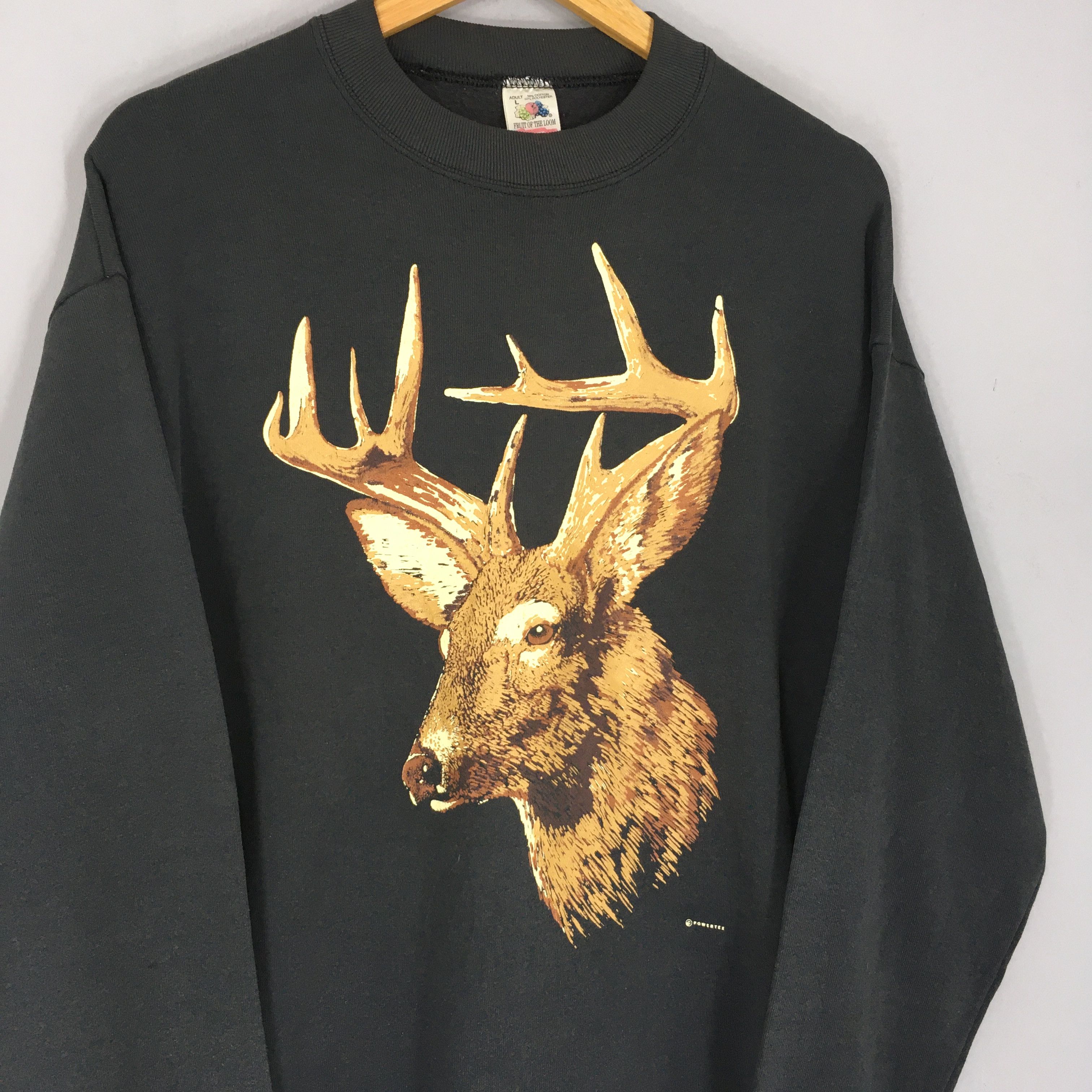 Habitat Vintage 90s White-Tailed Deer Wildlife Sweatshirt Large Size US L / EU 52-54 / 3 - 4 Thumbnail