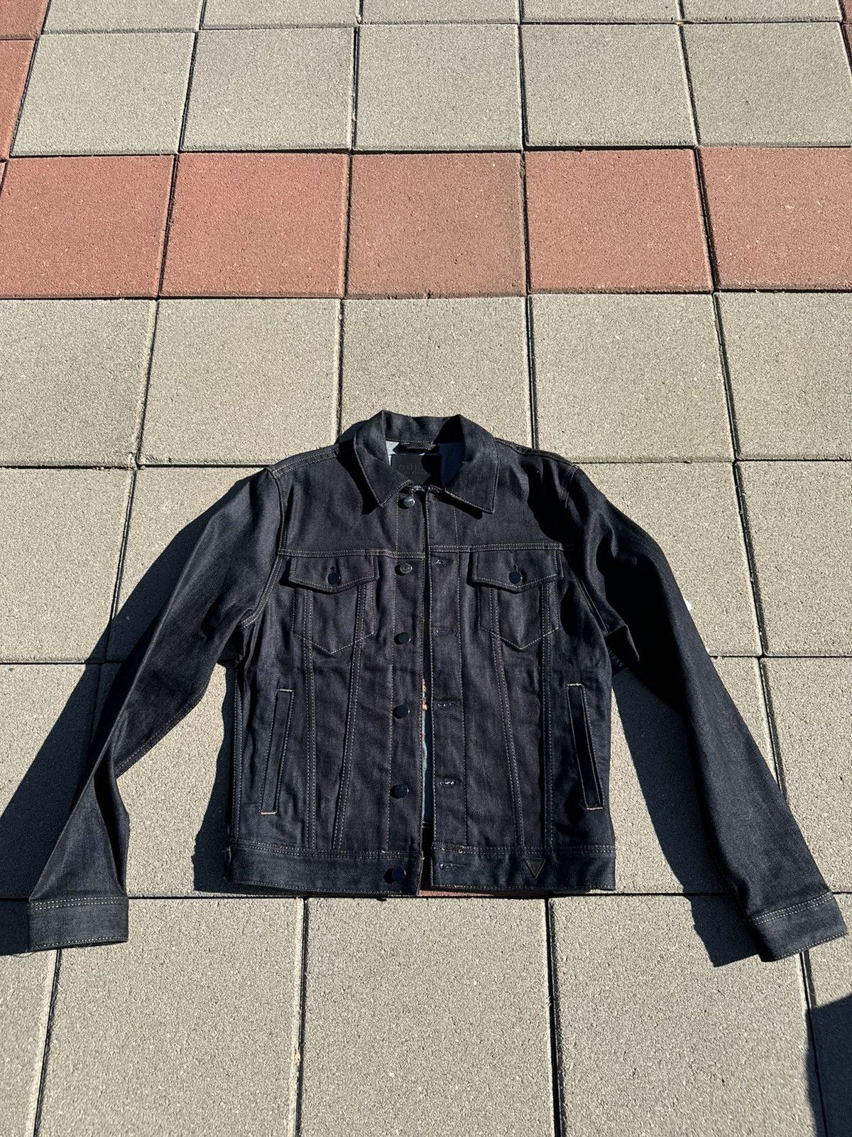 Guess Raw Selvedge Denim Jacket Guess Men’s Rex Embroidered Size US M / EU 48-50 / 2 - 1 Thumbnail