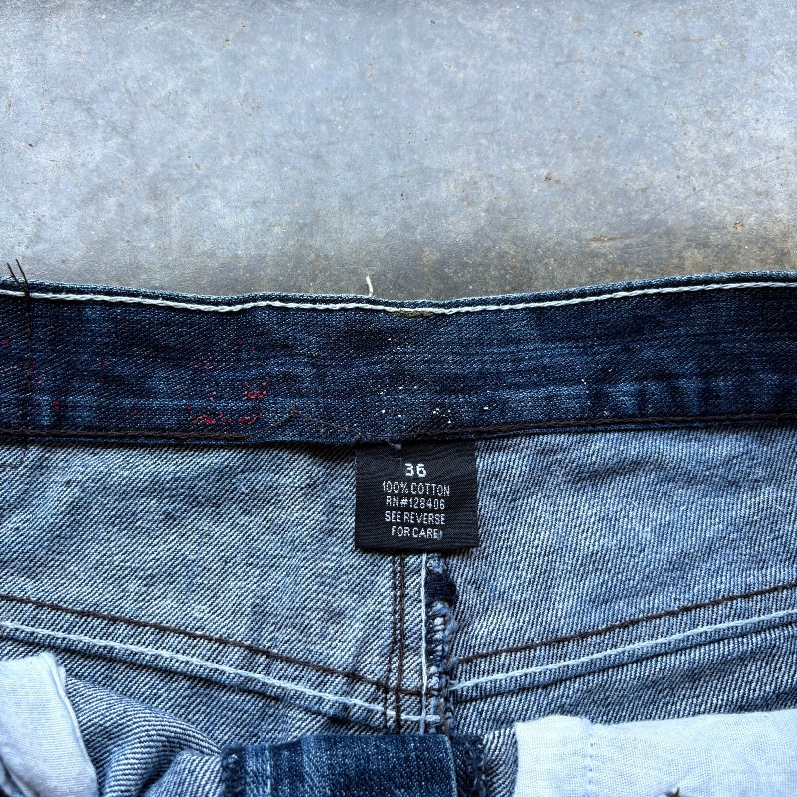 Southpole Vintage Baggy Y2K embroidered red ape jeans Size US 36 / EU 52 - 6 Thumbnail