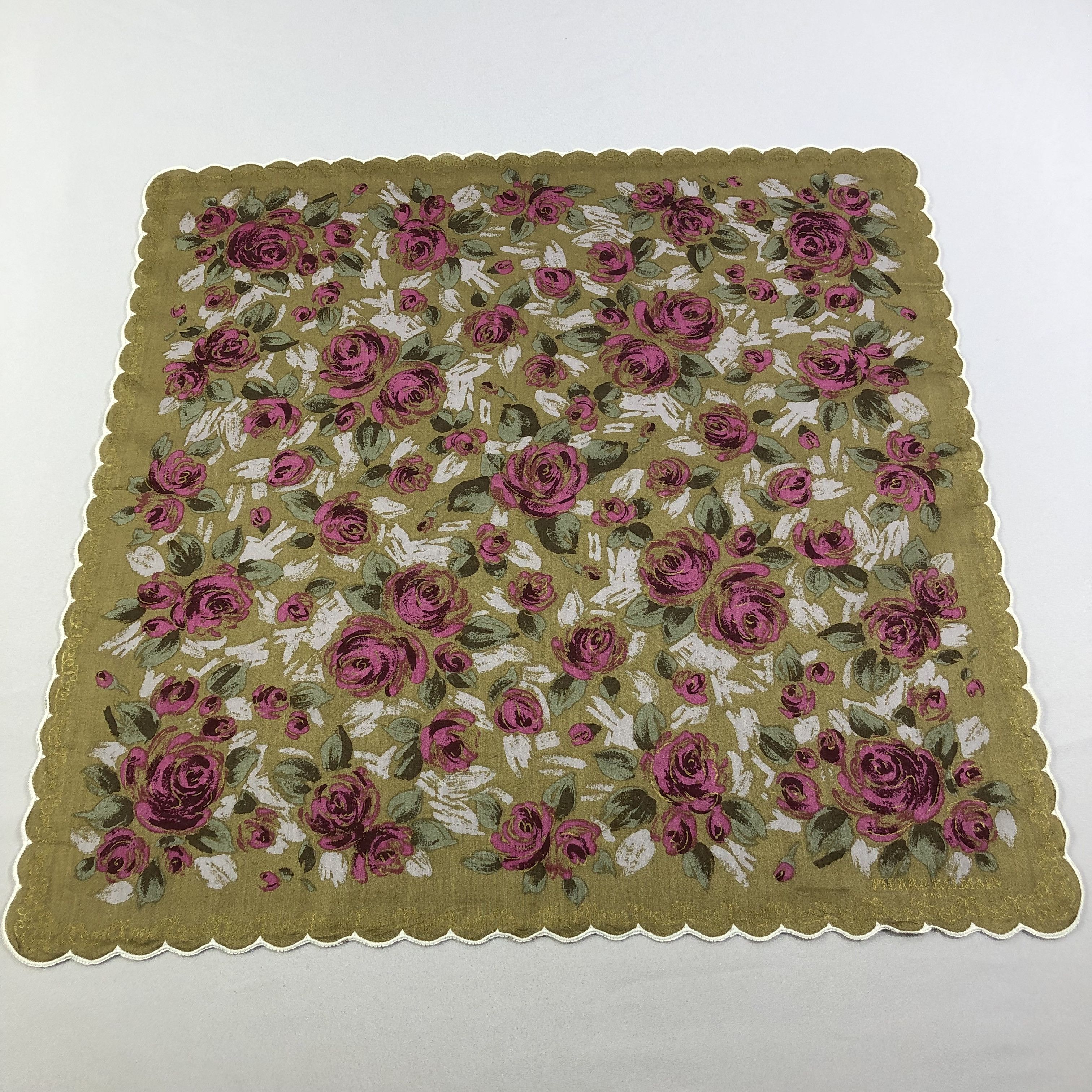 Pierre Balmain × Vintage Pierre Balmain Floral Handkerchief Neckerchief Bandana H1590 Size ONE SIZE - 1 Thumbnail