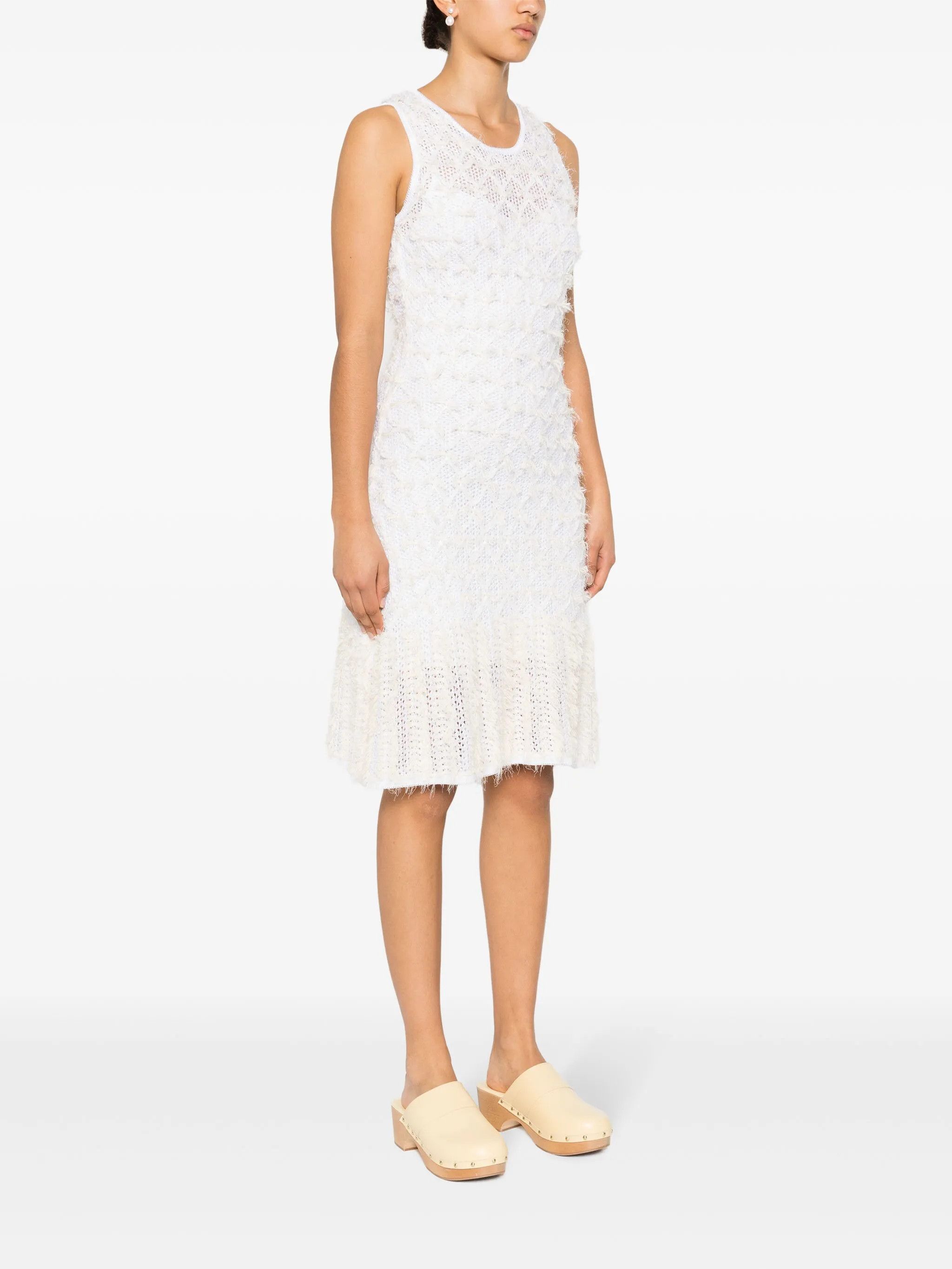 Chloe o1y0825 Mini Dress in White Size XS / US 0-2 / IT 36-38 - 3 Thumbnail